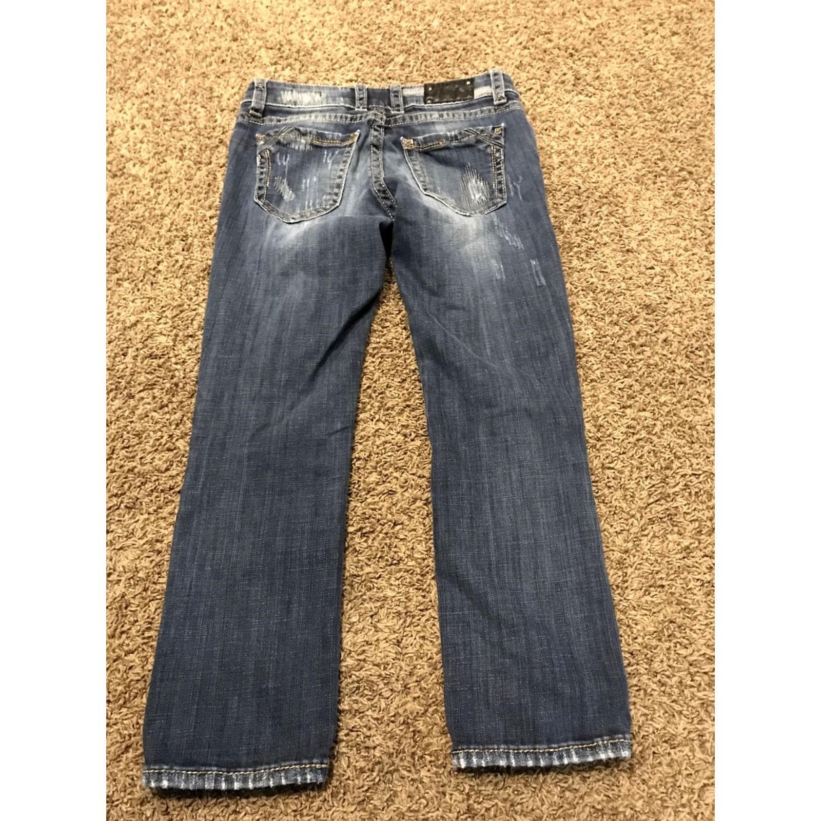 Buckle Black Buckle Black Jeans Straight Womens Regular Size 26 24 Blue Distressed A33 Size 26" / US 2 / IT 38 - 4 Thumbnail