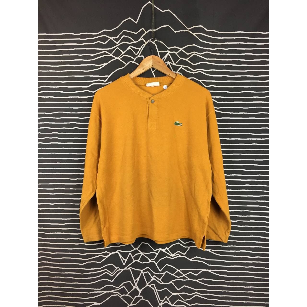 Lacoste × Vintage Vtg Chemise Lacoste Henley Neck Longsleeve Tee Size 3 Size US L / EU 52-54 / 3 - 2 Thumbnail