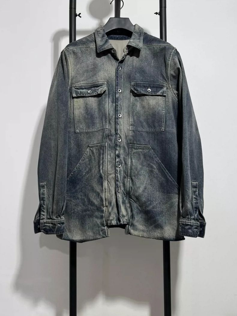 Rick Owens Rick Owens Gradient Denim Jacket Outerwear Size US M / EU 48-50 / 2 - 1 Thumbnail