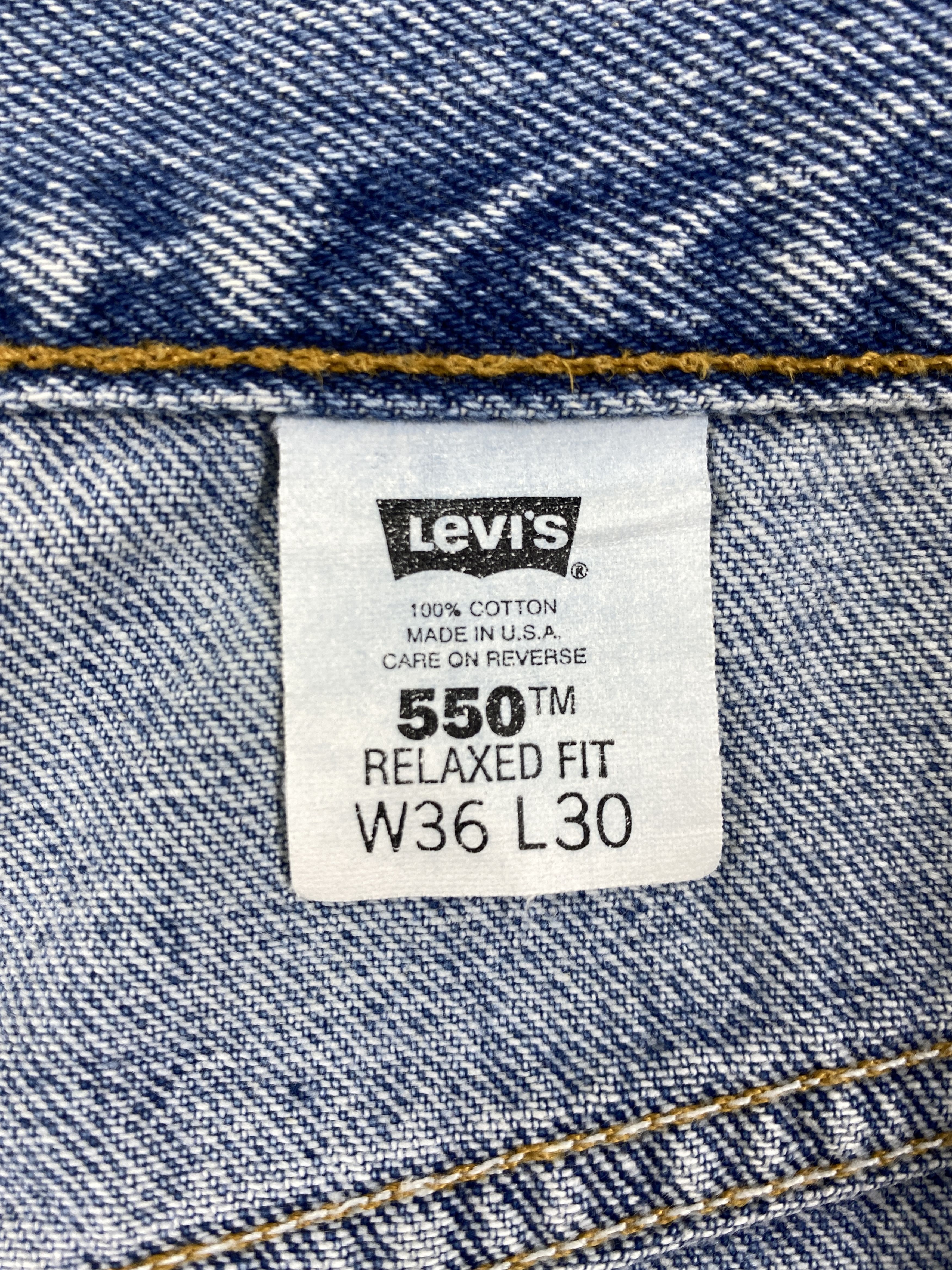 Levi's 90's Mid Blue Vintage Levi's 550 USA 34x30 Denim -JN1915 Size US 34 / EU 50 - 9 Thumbnail