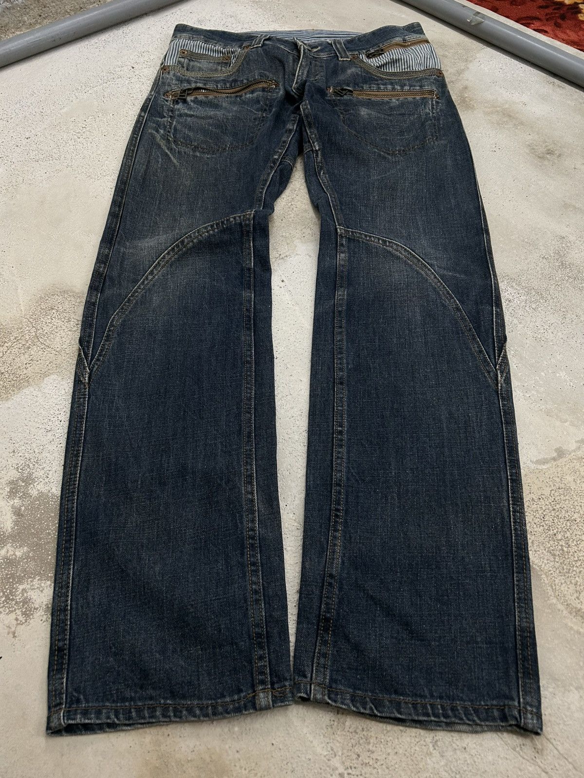 Japanese Brand Made In Heaven Unique Knee Arrow Kapital Style Junya Watanab Size US 33 - 3 Thumbnail