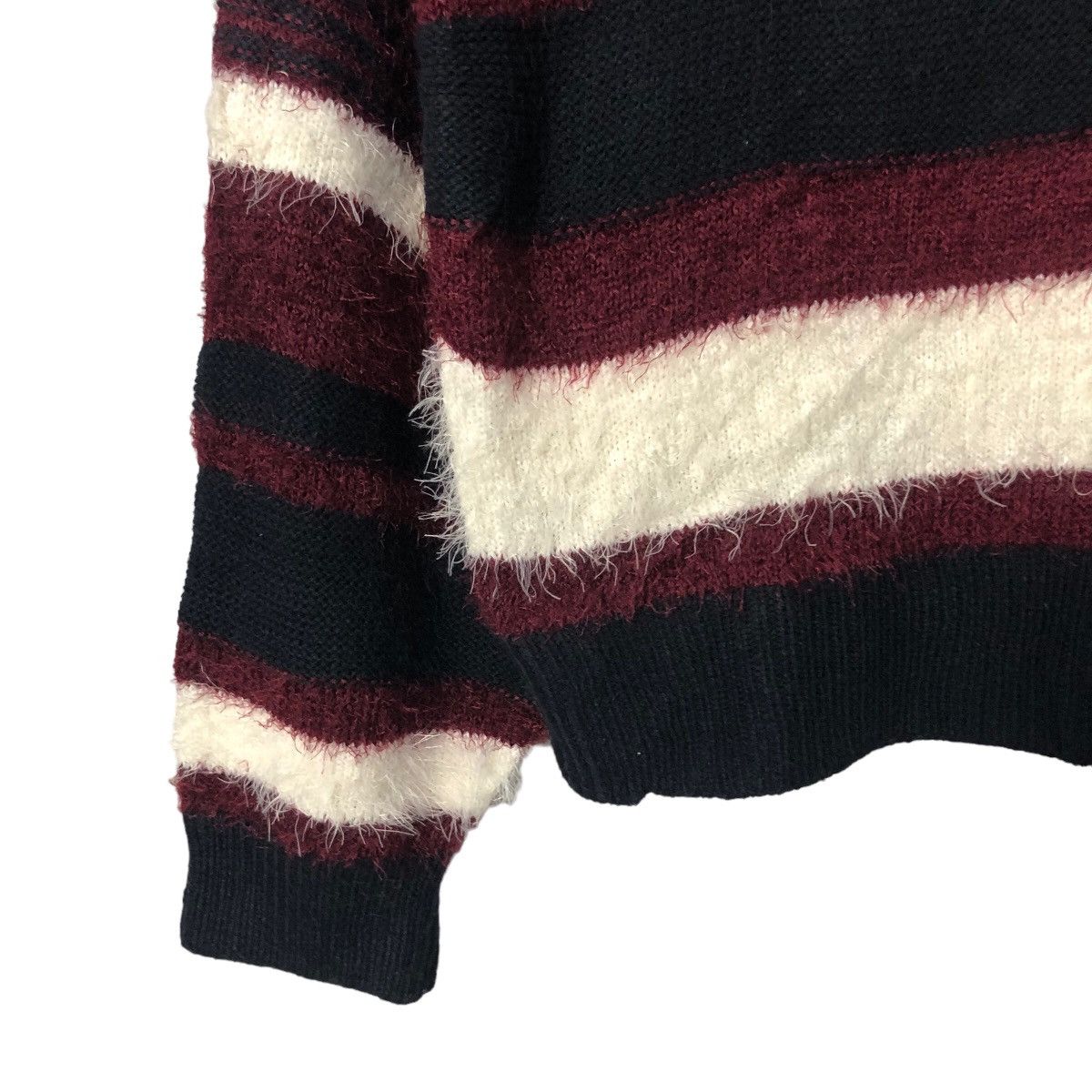 Aran Isles Knitwear Vtg E Hyphen World Gallery Striped Mohair Crop Top Knitwear Size M / US 6-8 / IT 42-44 - 3 Thumbnail