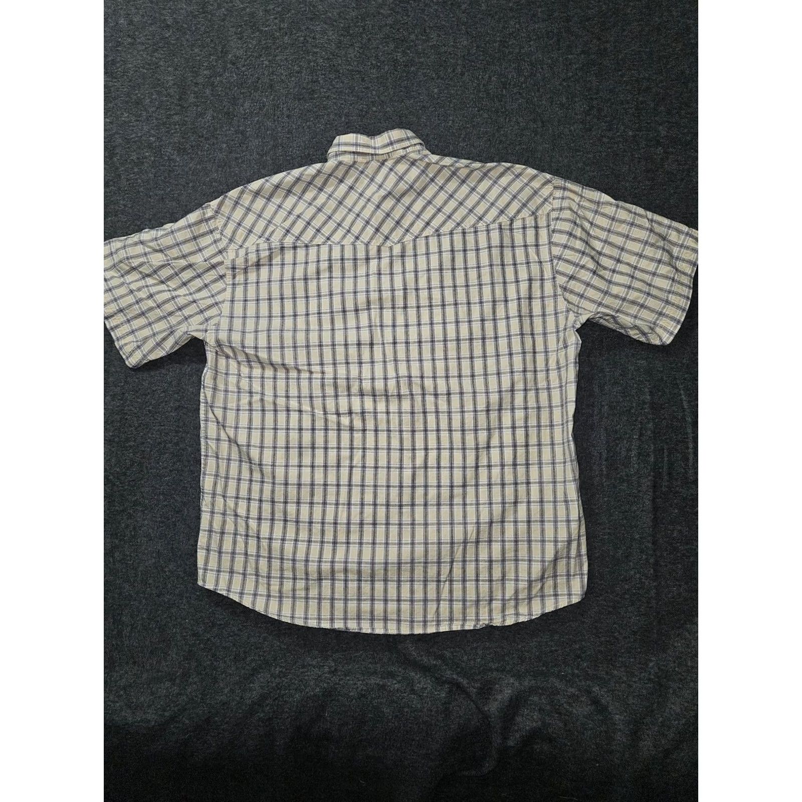 Roper Roper Shirt Mens 2XL Beige Plaid Western Pearl Snap Short Sleeve Cowboy Casual Size US XXL / EU 58 / 5 - 6 Thumbnail