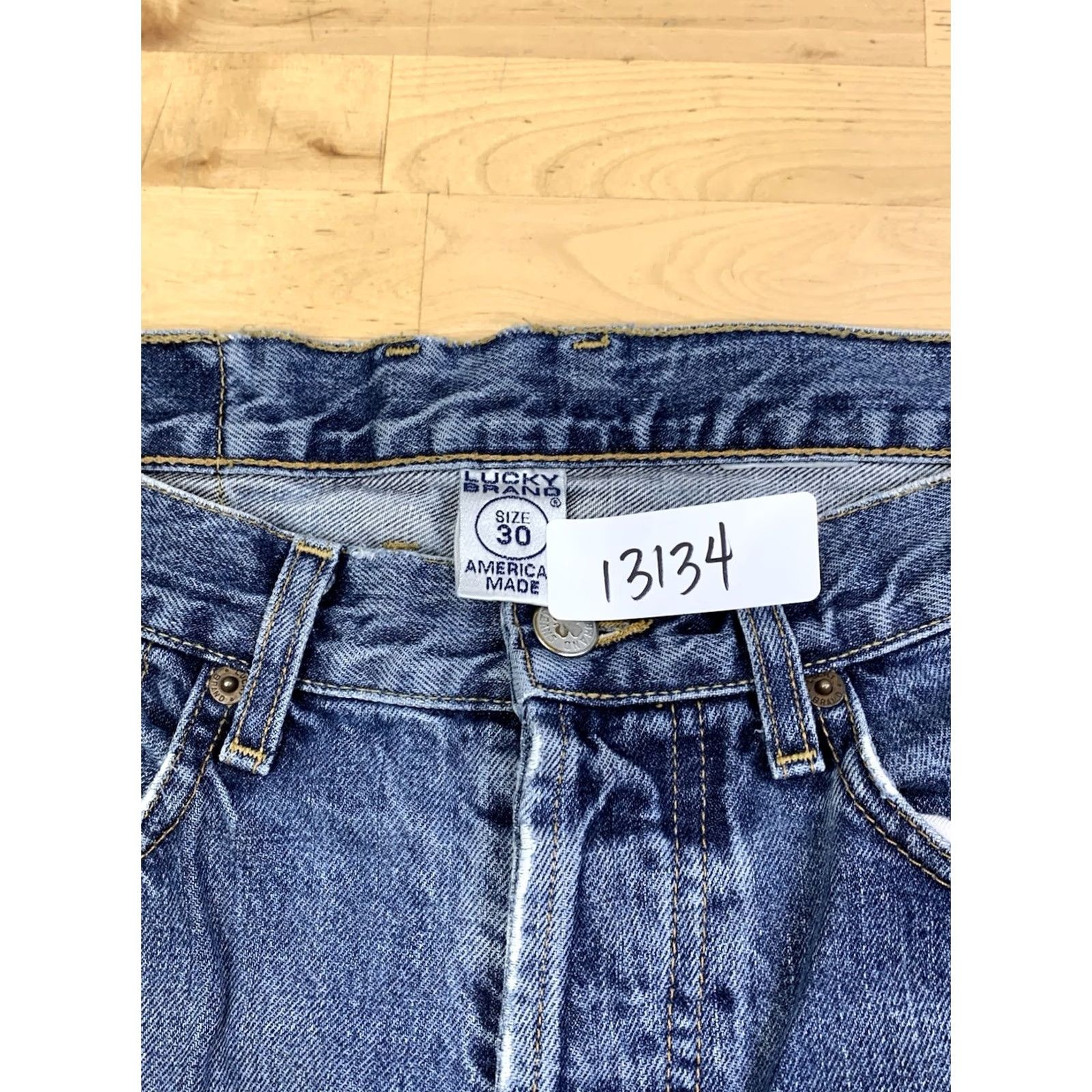Lucky Brand Lucky Brand Jeans Men 30x29 Blue Denim Straight Button Fly 13134 Jeans Regular Fit Inseam 29 Size US 30 / EU 46 - 4 Thumbnail