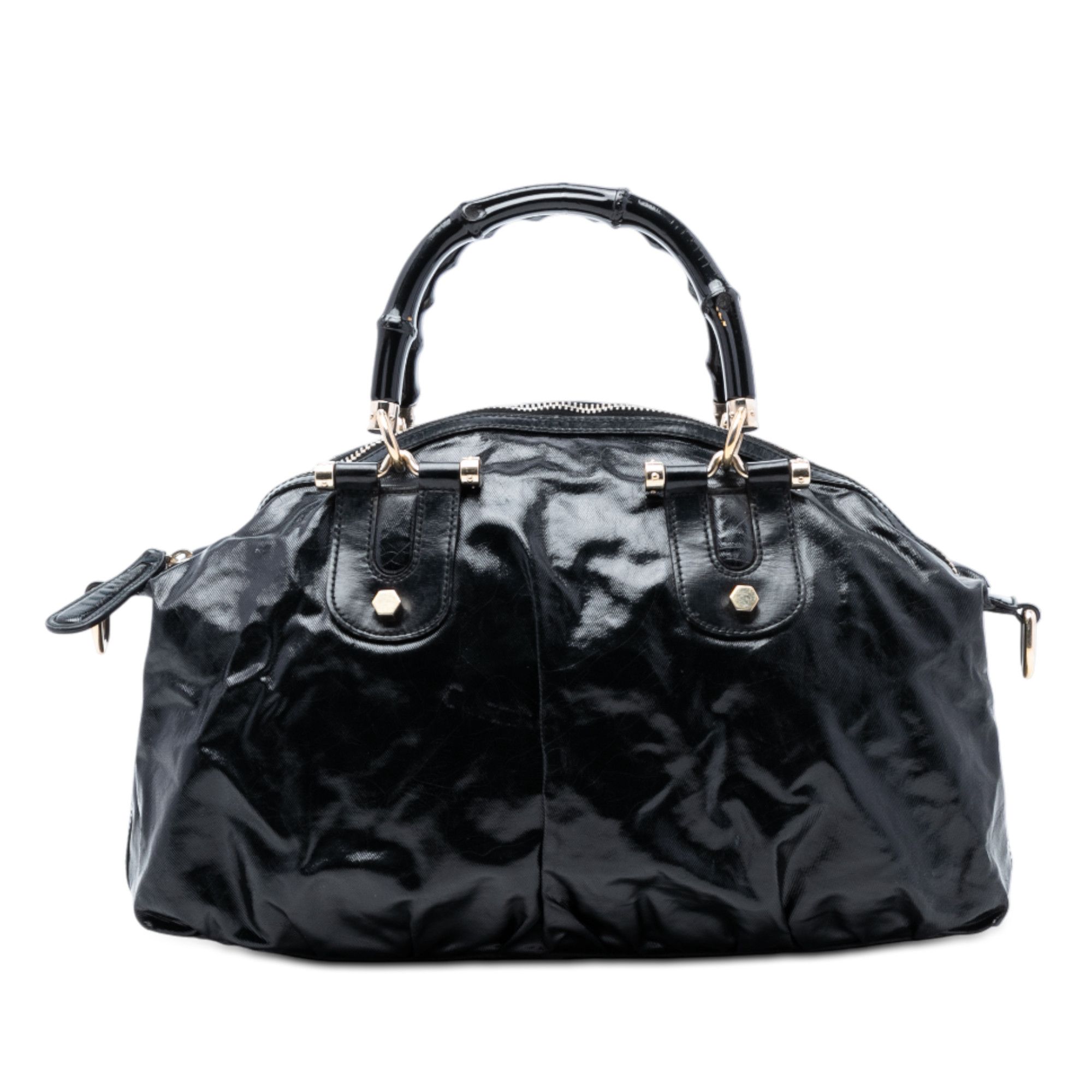 Gucci Gucci Coated Canvas Bamboo Dialux Pop Satchel Size ONE SIZE - 1 Thumbnail