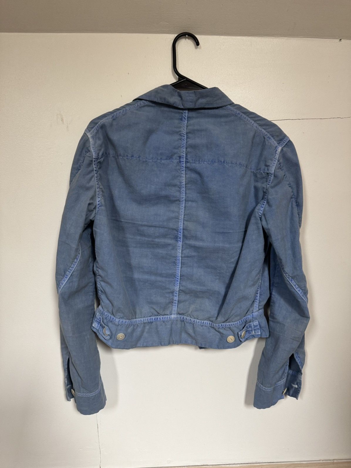 Takahiromiyashita The Soloist. Blue SS12 “Symphony #0005” cropped trucker jacket. Size US S / EU 44-46 / 1 - 2 Thumbnail