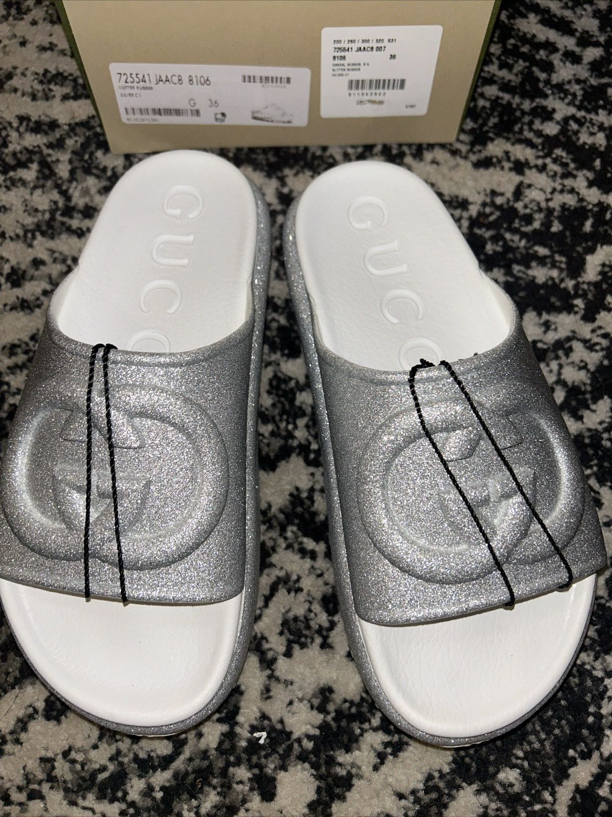 Gucci Gucci Interlocking G Platform Slides Silver Size US 6 / IT 36 - 6 Thumbnail