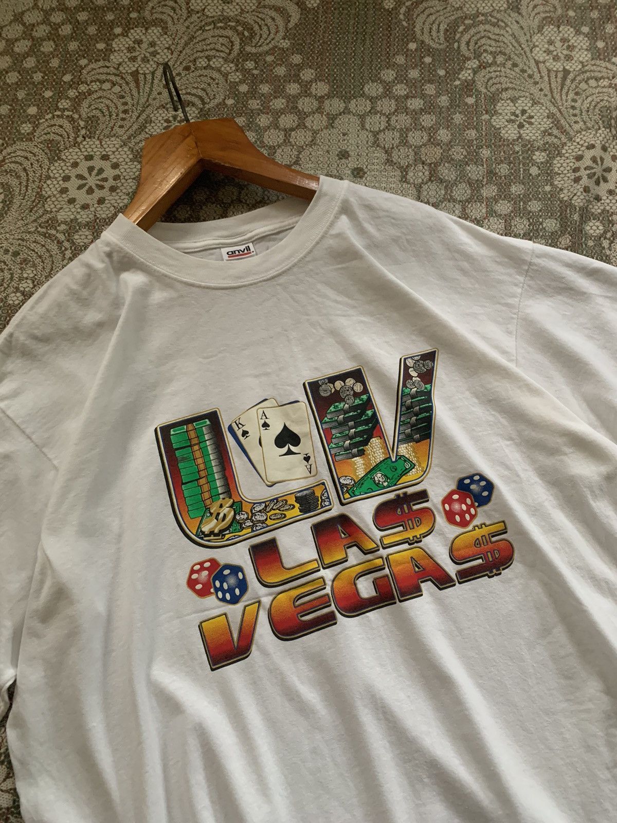 Anvil × Vintage Vintage t-shirt anvil Las Vegas Casino gambling streetwear Size US XL / EU 56 / 4 - 3 Thumbnail