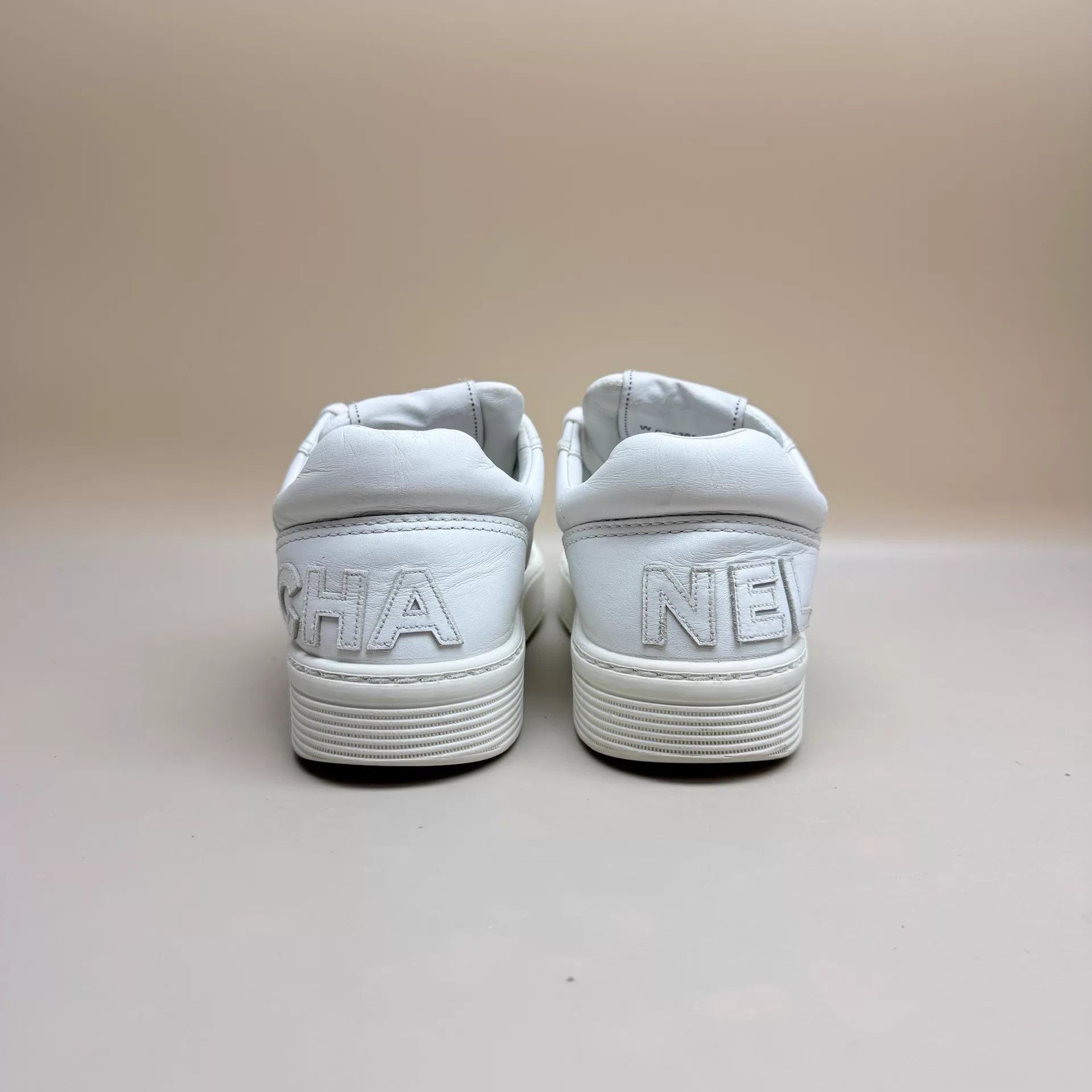 Chanel CHANEL White Logo Sneakers Women's 37 95 New Size US 6.5 / IT 36.5 - 3 Thumbnail
