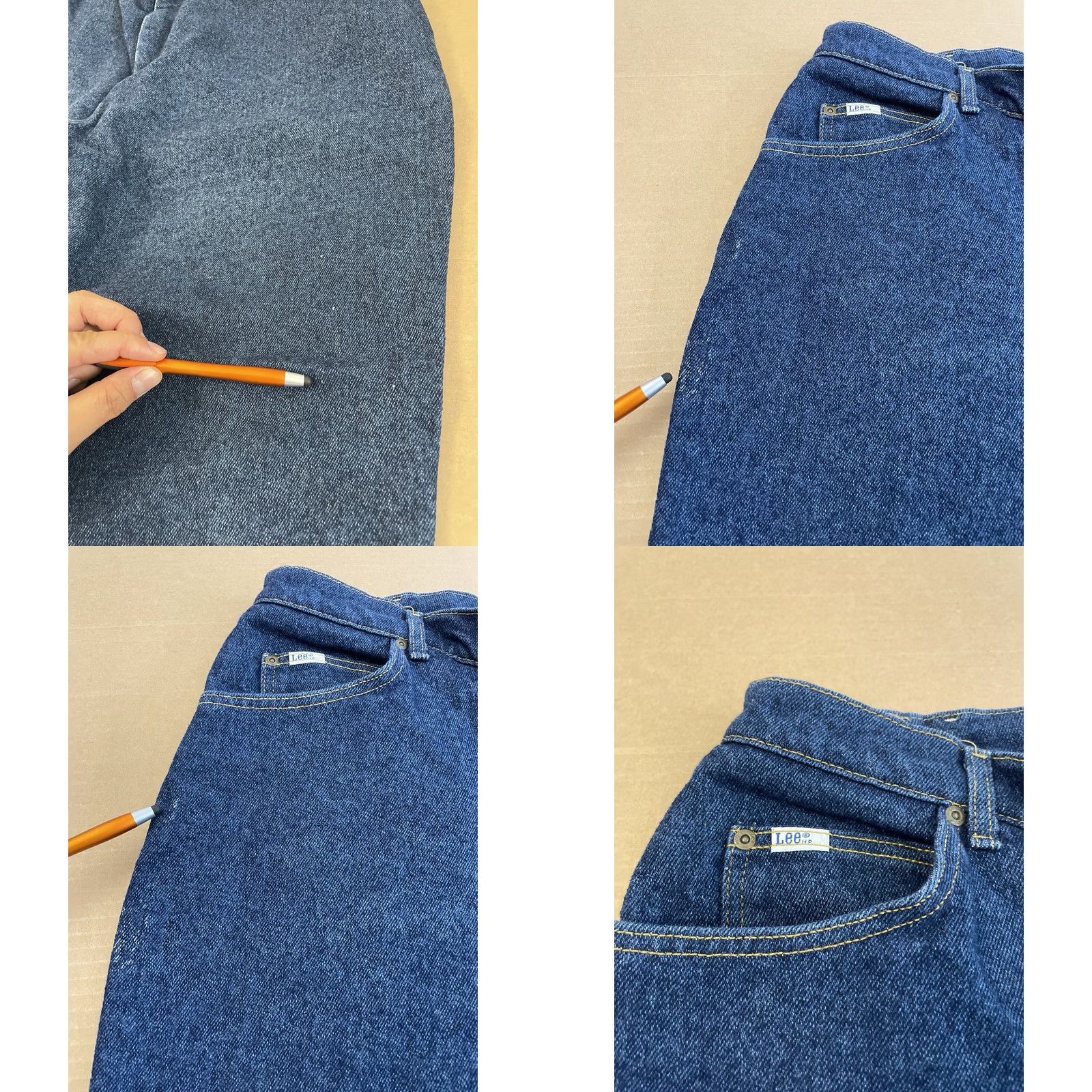 Lee VINTAGE Lee Jeans Womens 36 X 28 Blue High Rise Wide Leg USA 90s Y2K Ladies Size 40" / US 18 - 10 Thumbnail