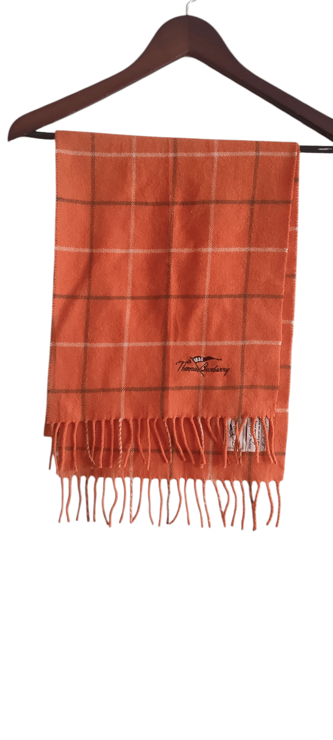 Burberry Thomas Burberry Scarf Luxury Classic LambsWool Made in Spain Size ONE SIZE - 1 Thumbnail