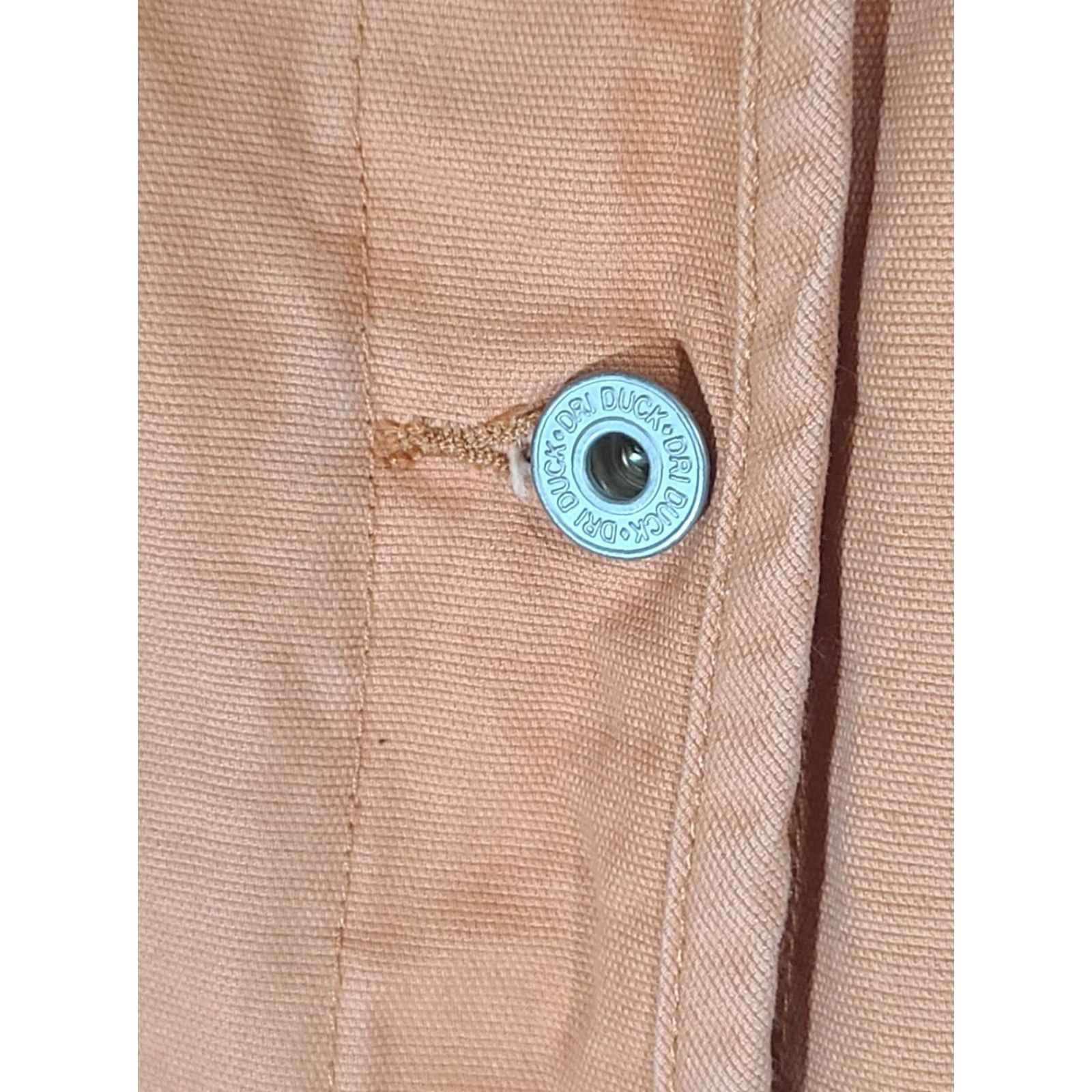 Vintage DRI DUCK Jacket Women's XL Soft Canvas Orange Button Front Peach 4 Her Briar Modern Casual Coat Size XL / US 12-14 / IT 48-50 - 3 Thumbnail