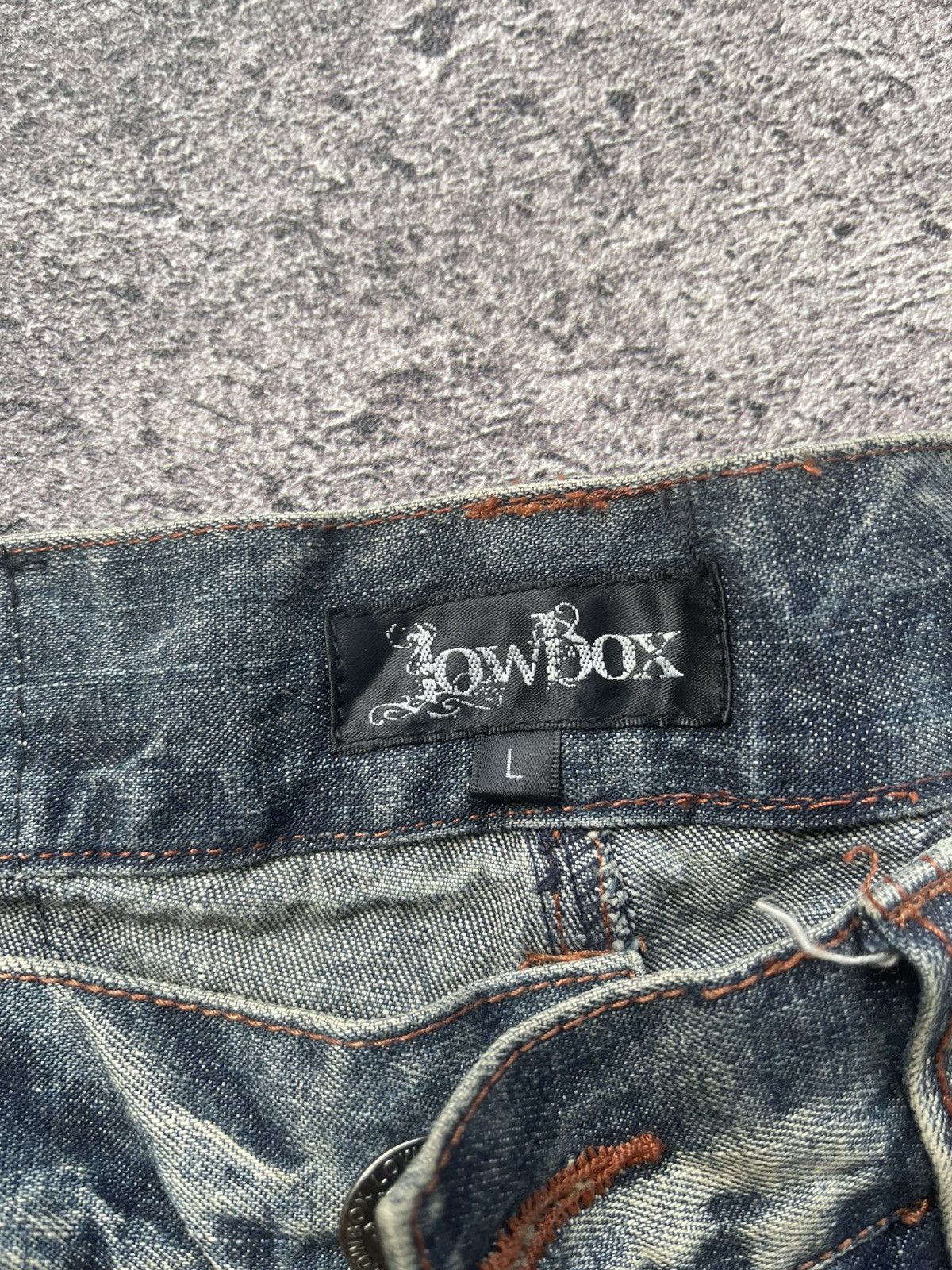 LOWBOX Y2K Lowbox D-Blu distressed ifsixwasnine bootcut jeans Size US 31 - 10 Thumbnail