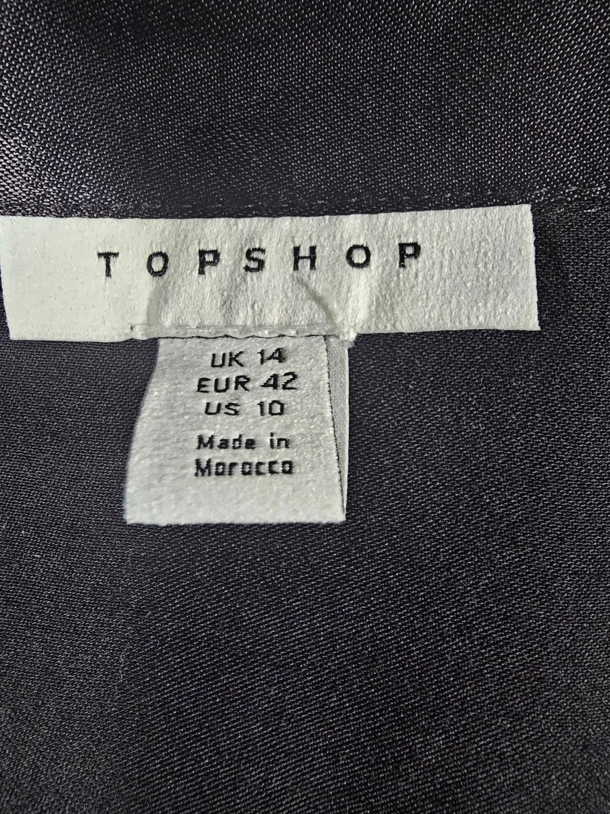 Topshop Topshop US10 Black Button up Size L / US 10 / IT 46 - 3 Thumbnail