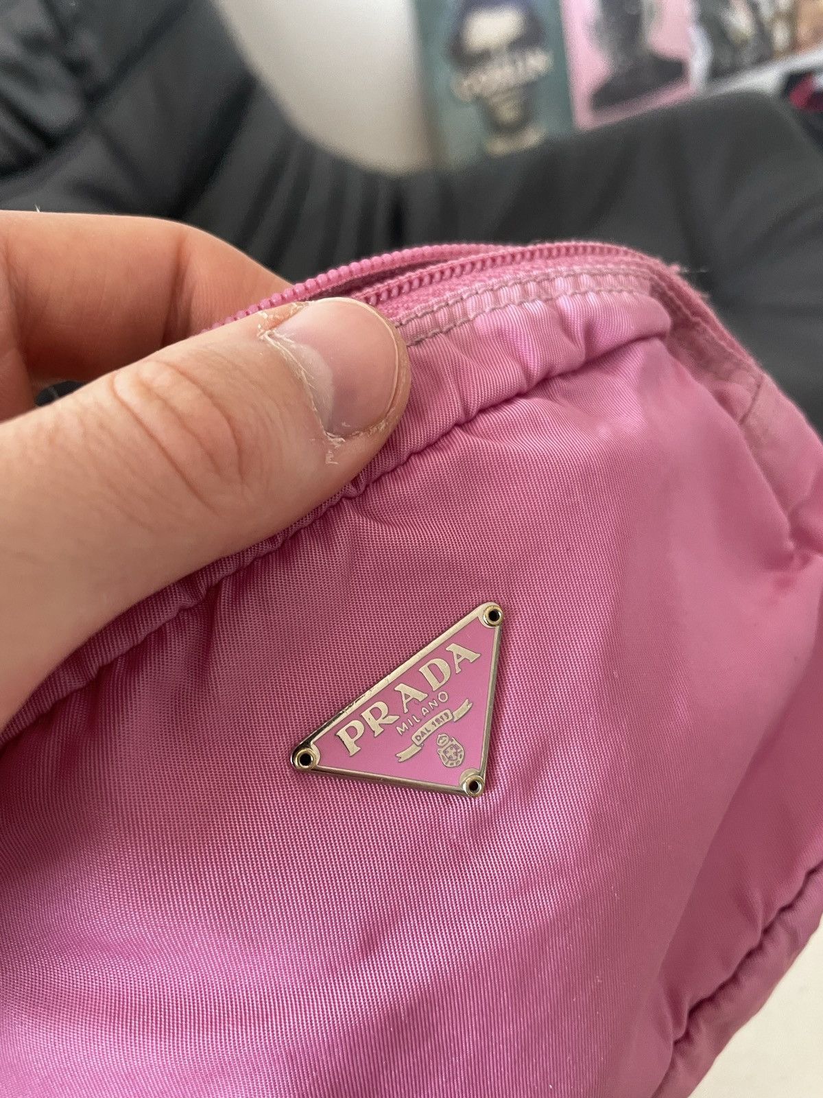 Prada Prada Vintage pink pouch mini clutch toiletry bag Designer Size ONE SIZE - 4 Thumbnail