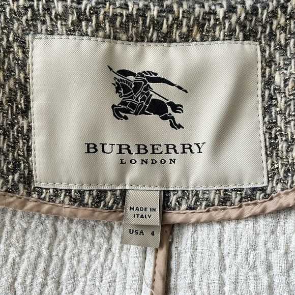 Burberry Burberry Metallic Tweed Gold Belted Trench Coat Jacket Size S / US 4 / IT 40 - 12 Thumbnail