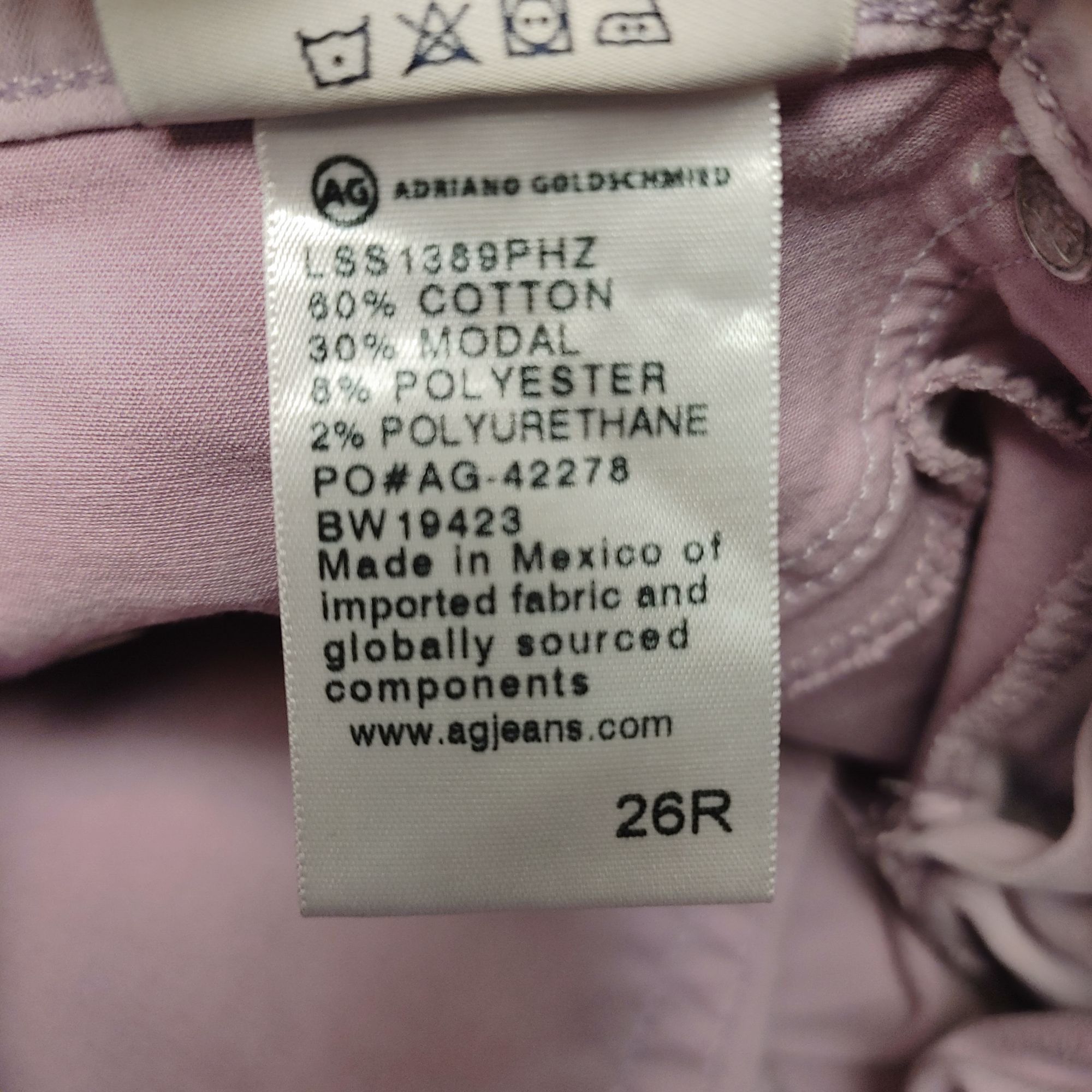 Other Adriano Goldschmied Women's Pink The Legging Ankle Cut Skinn Size 26" / US 2 / IT 38 - 4 Thumbnail