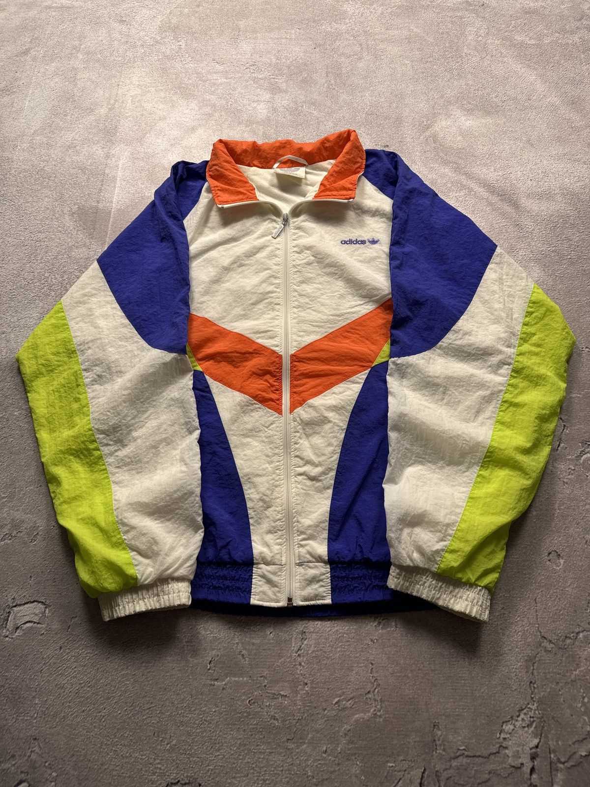 Adidas × Vintage Adidas 90s nylon multicolour track suit y2k