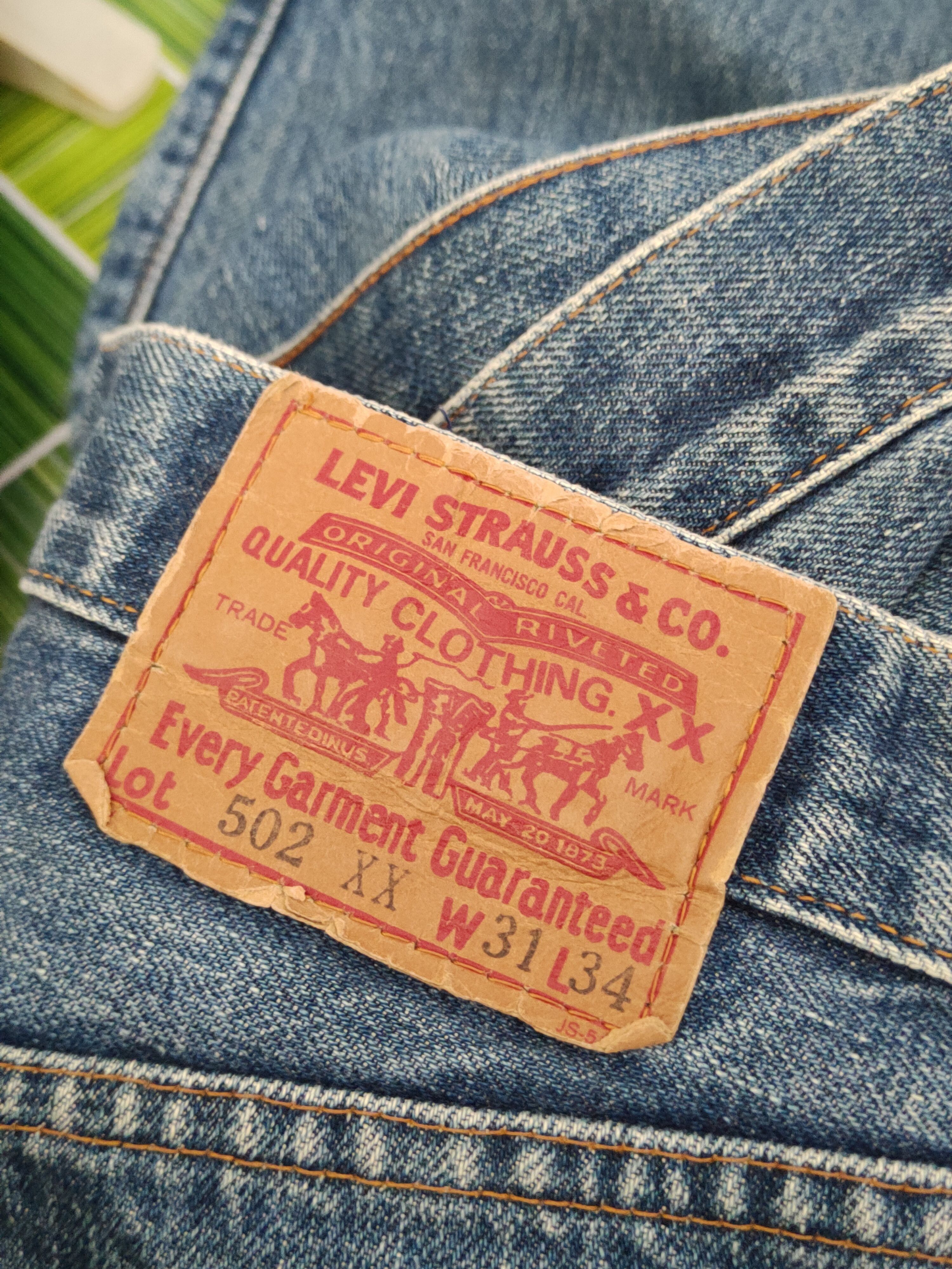 Levi's 502 Levi's big E Selvedge Ripped denim Jeans #W2261 Size US 30 / EU 46 - 13 Thumbnail