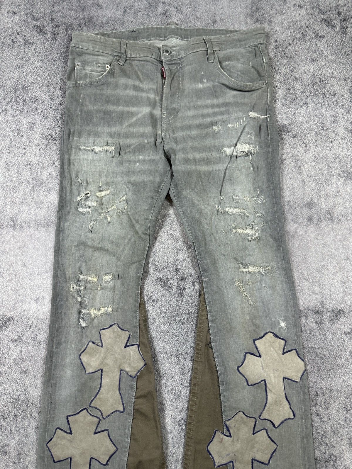 Dsquared2 Y2K dsquared2 jeans Distressed Style Custom Cross Rare L Usa Size US 34 / EU 50 - 4 Thumbnail