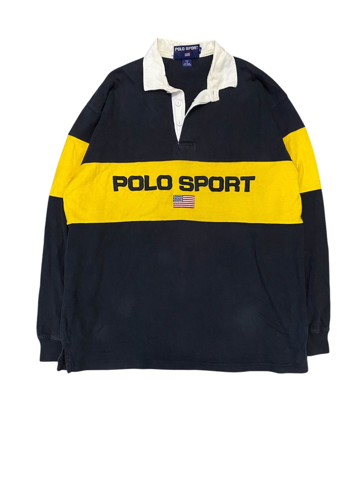 Polo Ralph Lauren 1990s Polo Sport embroidered logo rugby shirt Size US XL / EU 56 / 4 - 2 Thumbnail