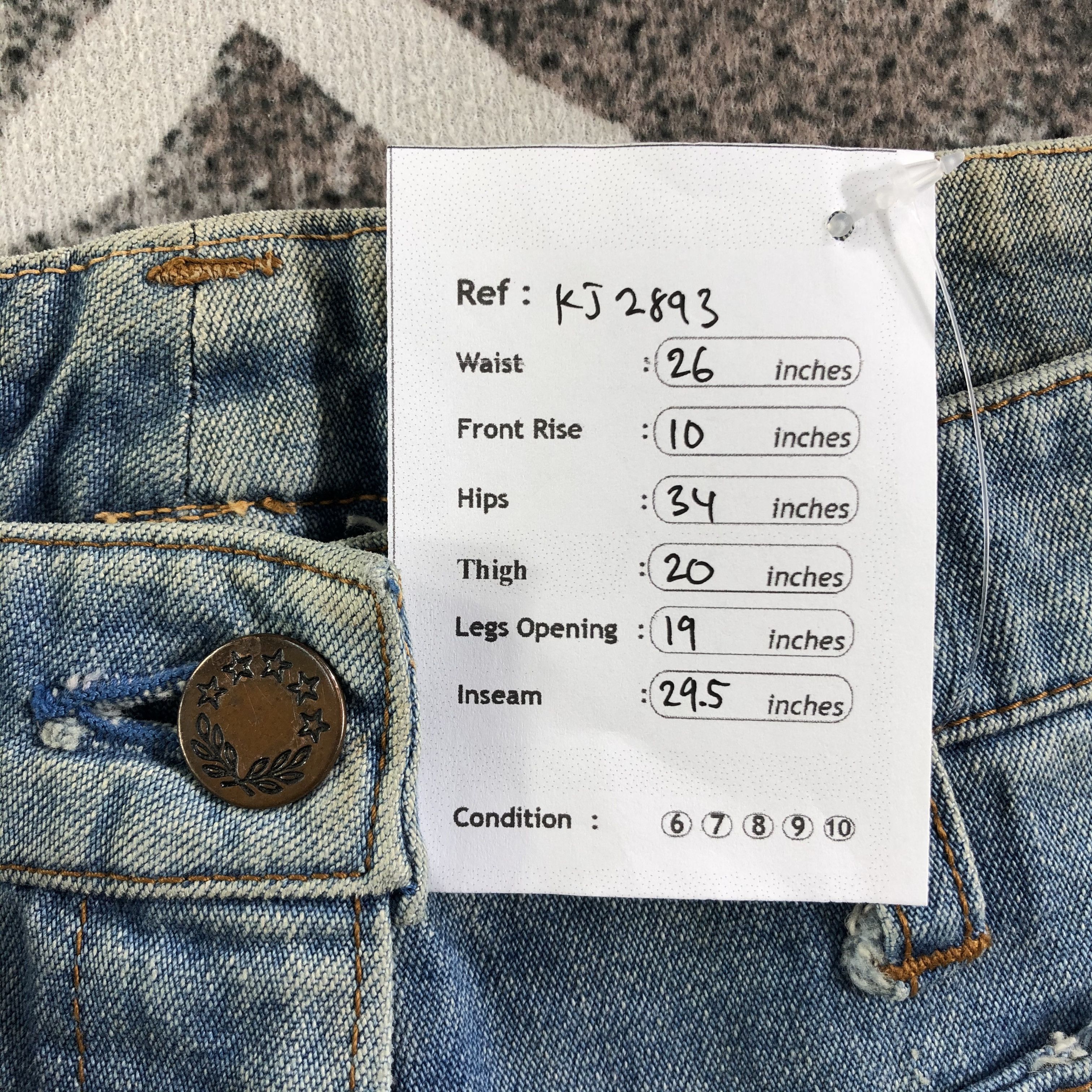 Japanese Brand Vintage Japanese Bush Pants Bell Bottom Jeans Flare Denim Size US 26 / EU 42 - 9 Thumbnail