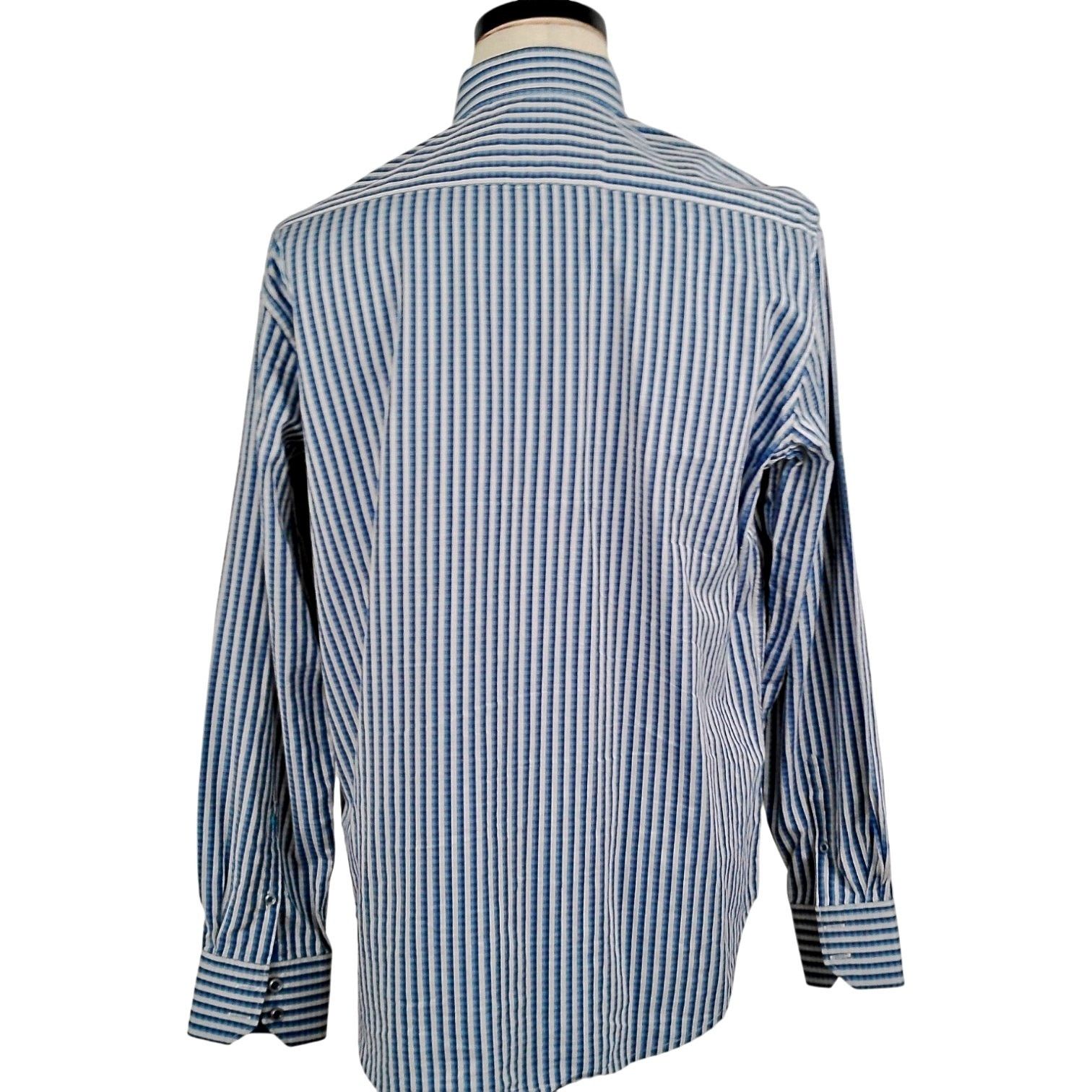 Robert Graham Robert Graham Blue Striped MED Contrasting Geometric Cuff Size US M / EU 48-50 / 2 - 3 Thumbnail