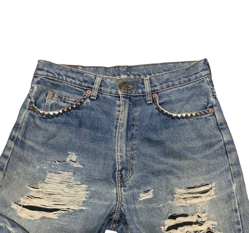 Levi's Vintage 80s Levis 220 Distressed Style Straight Leg Jeans Size US 30 / EU 46 - 4 Thumbnail