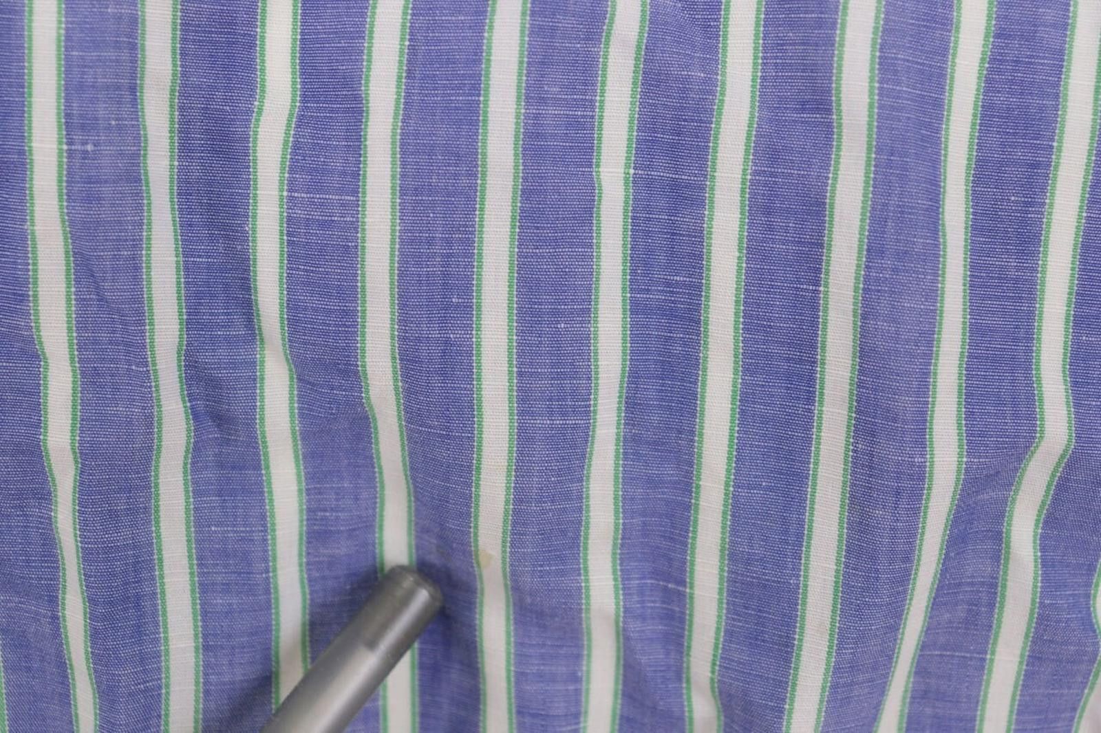 Designer Hackett London Blue Striped Blue Shirt Size 39 / 15.5 Size US M / EU 48-50 / 2 - 10 Thumbnail