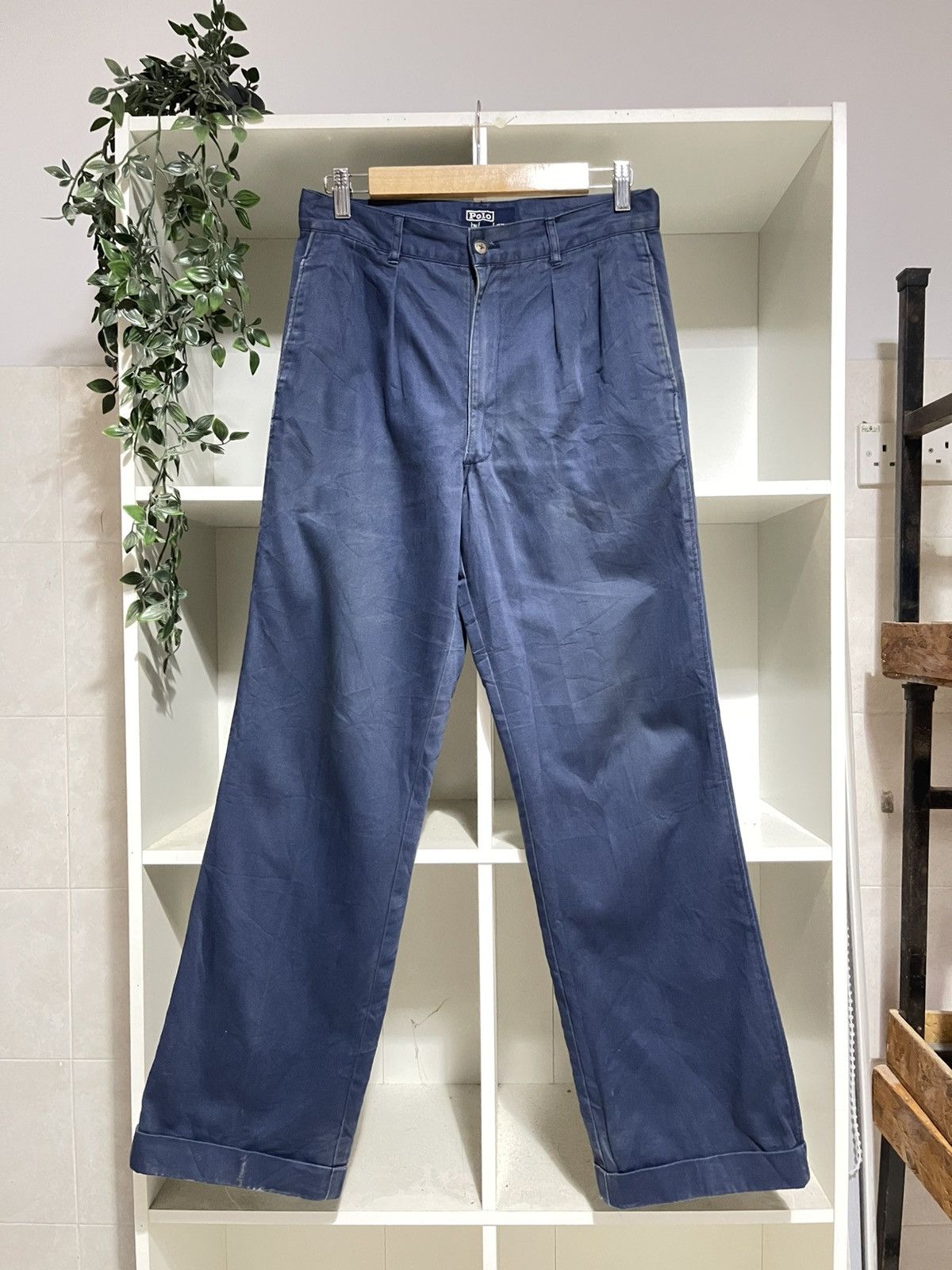 Polo Ralph Lauren Vintage Faded blue Polo Rlaph Lauren Cotton Pants Size US 29 - 2 Thumbnail