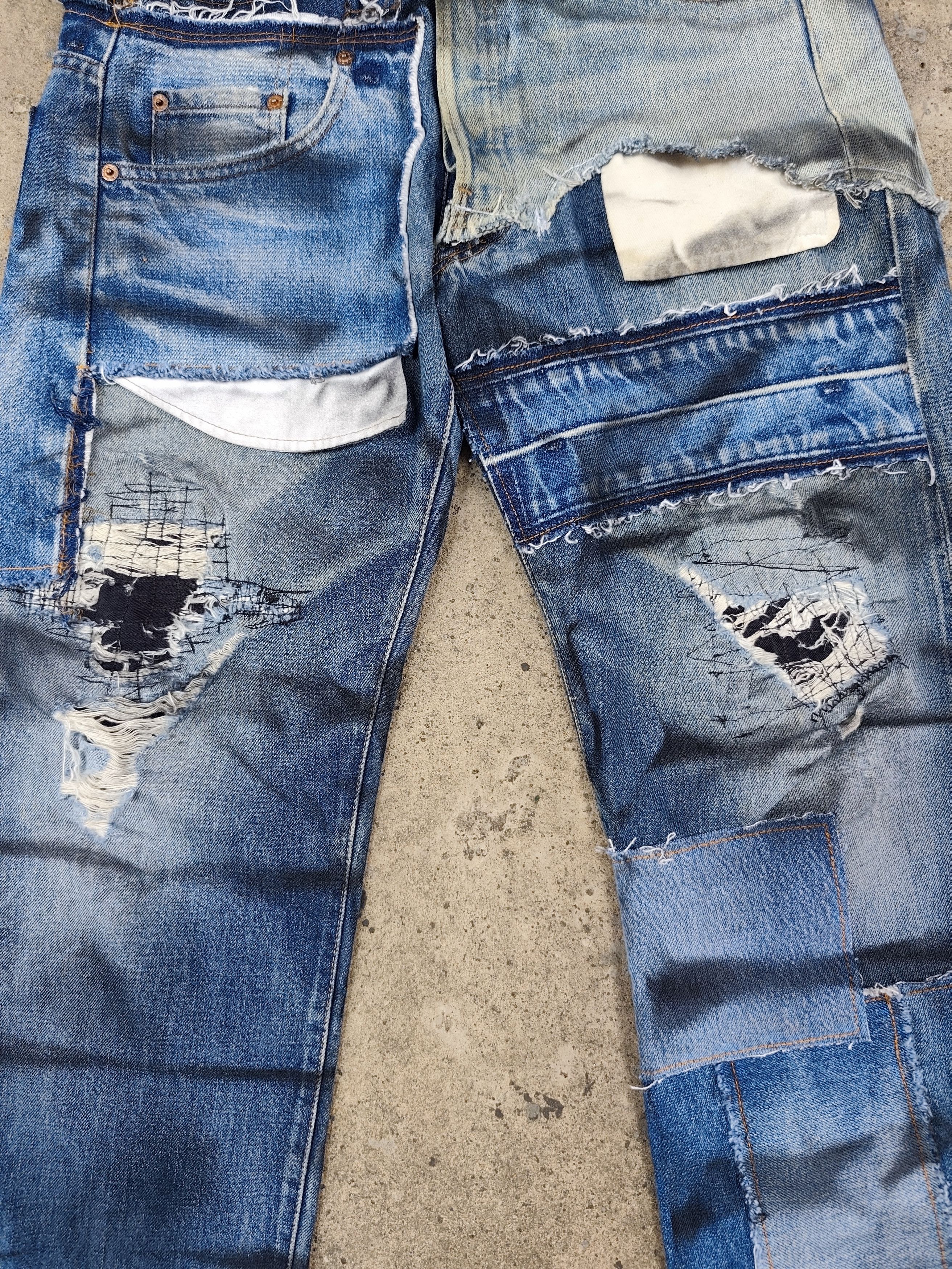 Comme des Garcons Homme Plus Comme des Garcons Homme AD1997 Patchwork Levi's Denim Pants Size US 30 / EU 46 - 8 Thumbnail