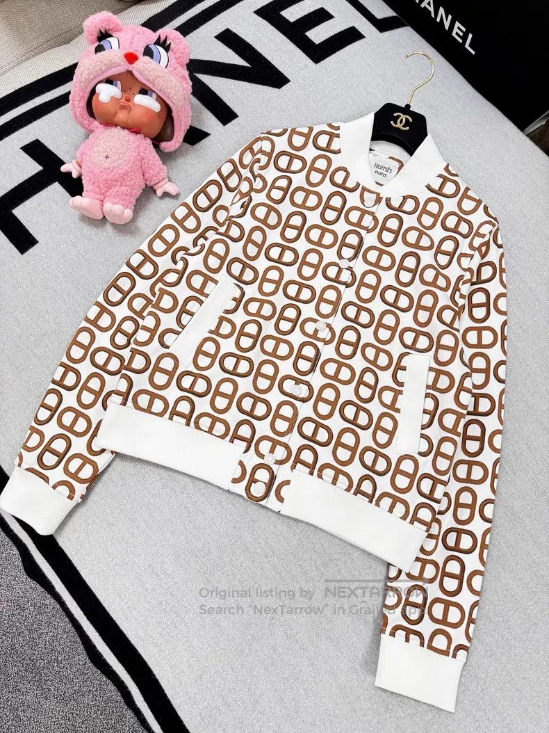 Hermes Hermes Pig Nose Logo White with Orange and Brown Full Prin Size XS / US 0-2 / IT 36-38 - 9 Thumbnail