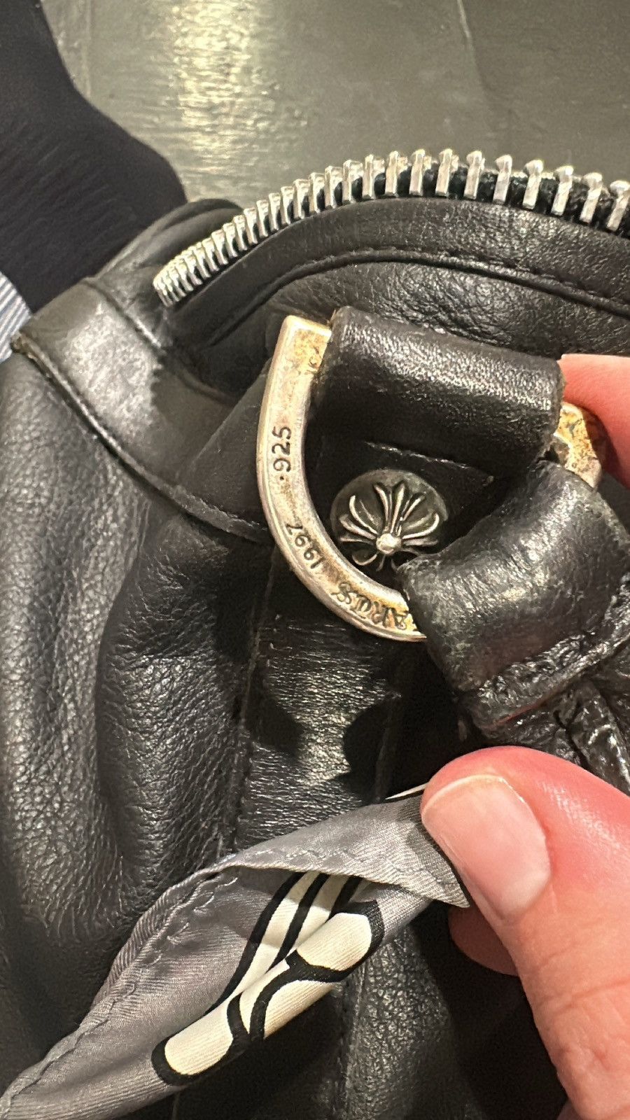 Chrome Hearts Chrome Hearts XL Duffle Bag Black Leather Crosses Luggage Size ONE SIZE - 13 Thumbnail