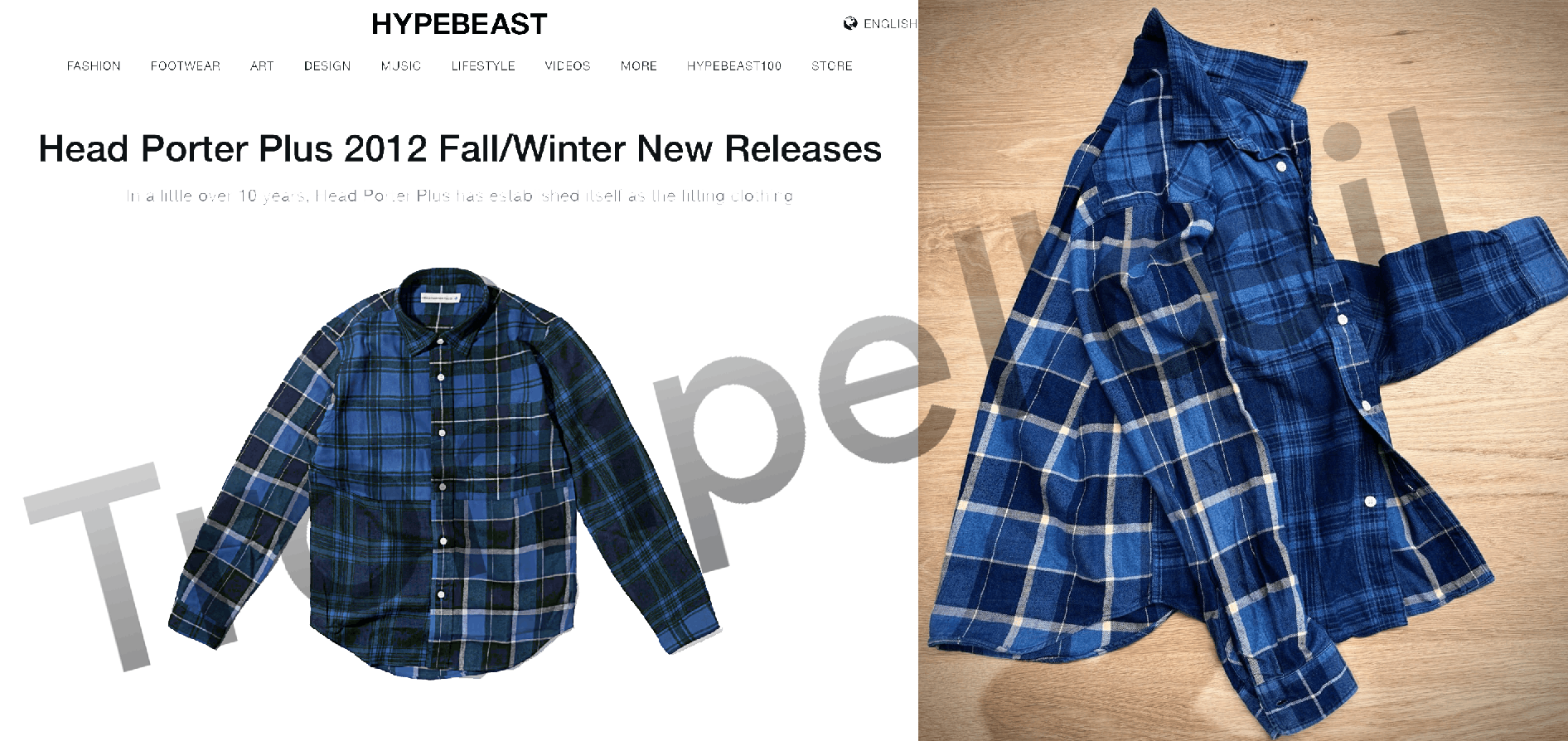 Fragment Design × Head Porter Hiroshi Fujiwara Made in Japan Indigo Patchwork $255 Size US M / EU 48-50 / 2 - 1 Thumbnail