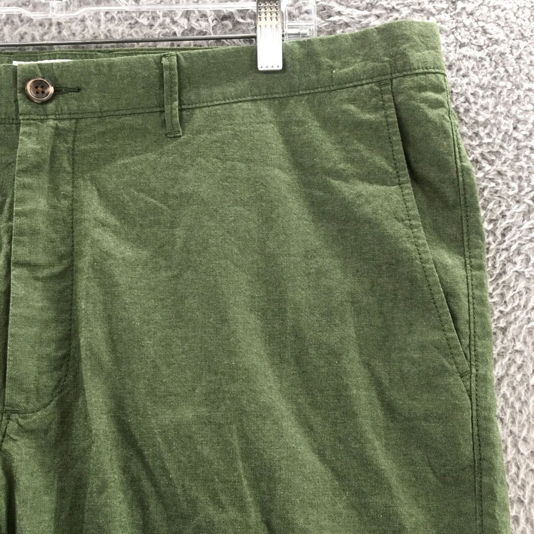 Vintage Goodfellow & Co Linden Chino Shorts Mens 42 Green Cotton Casual Zip Fly Size US 42 / EU 58 - 5 Thumbnail