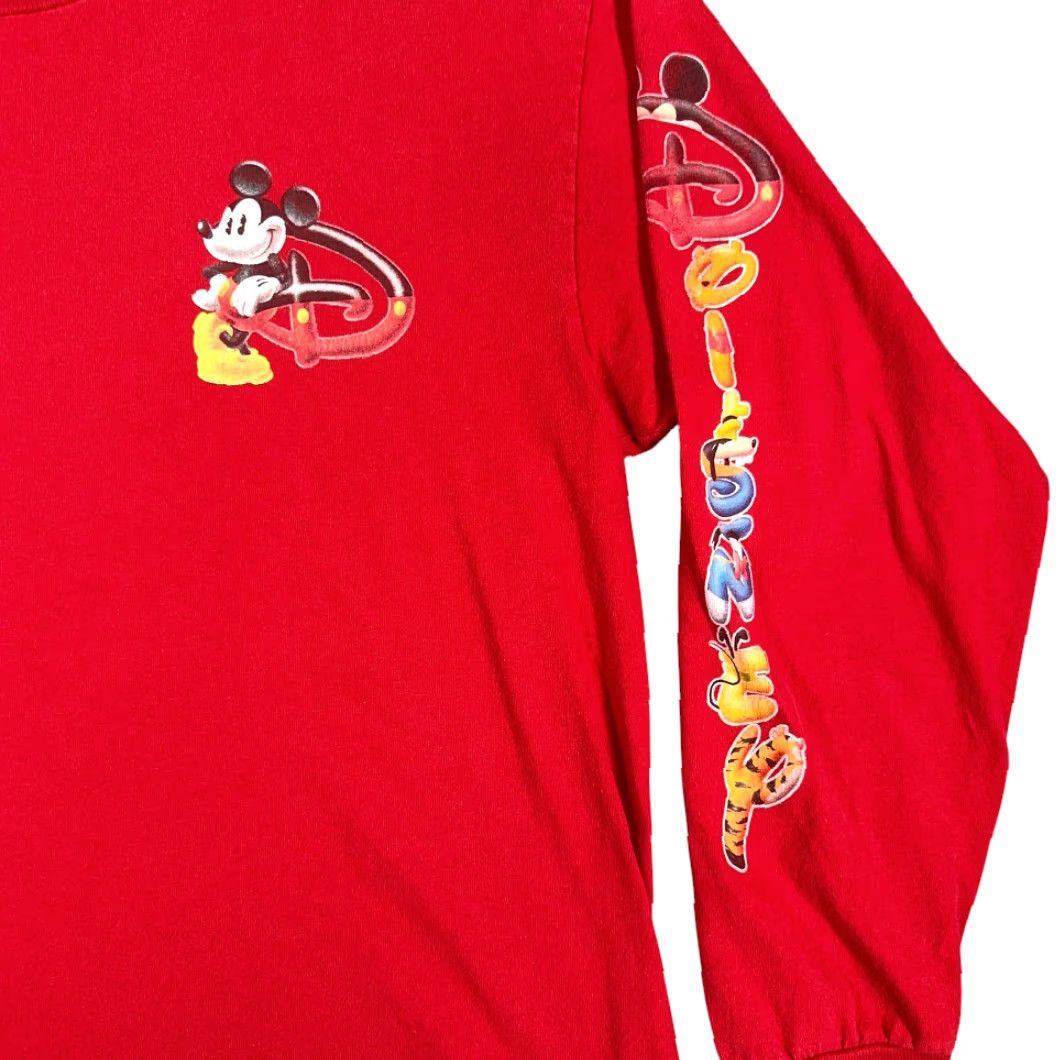 Disney VINTAGE Disney Shirt Adult LARGE Red Mickey Mouse Cartoon Characters 90s Y2K Disney Store T-Shirt Mens Size US L / EU 52-54 / 3 - 3 Thumbnail