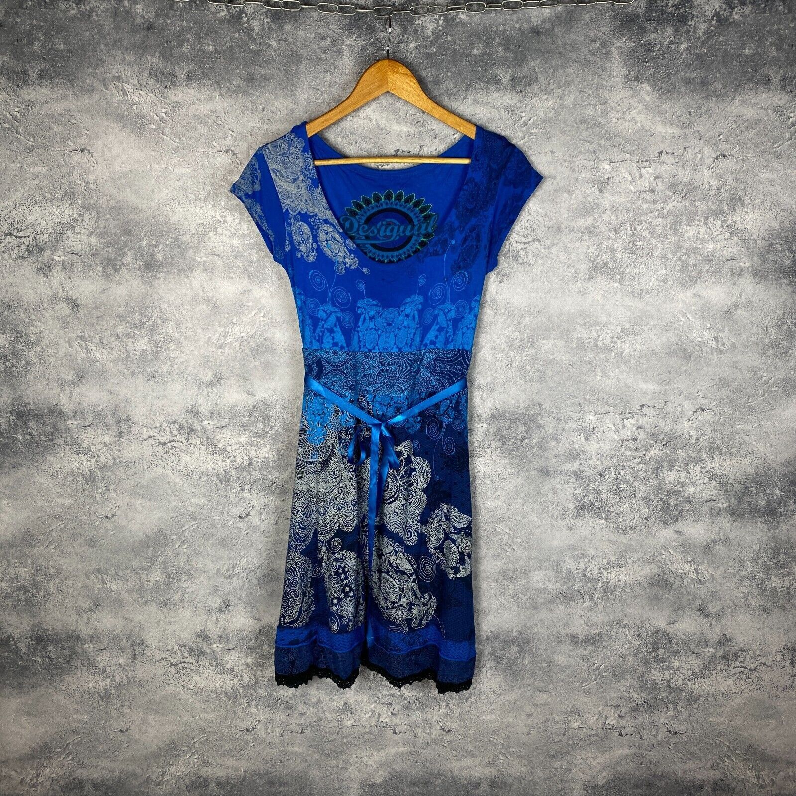 Desigual Desigual Dress Women's Size S Short Sleeve Blue ` Size S / US 4 / IT 40 - 1 Thumbnail