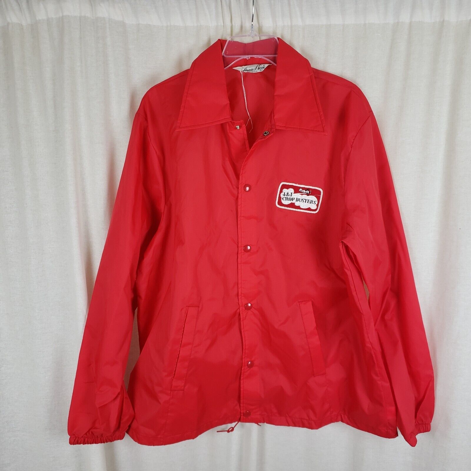 Vintage Vtg J&J Crop Dusters Exylin Aqua Sheen Jacket Windbreaker Size US L / EU 52-54 / 3 - 1 Thumbnail