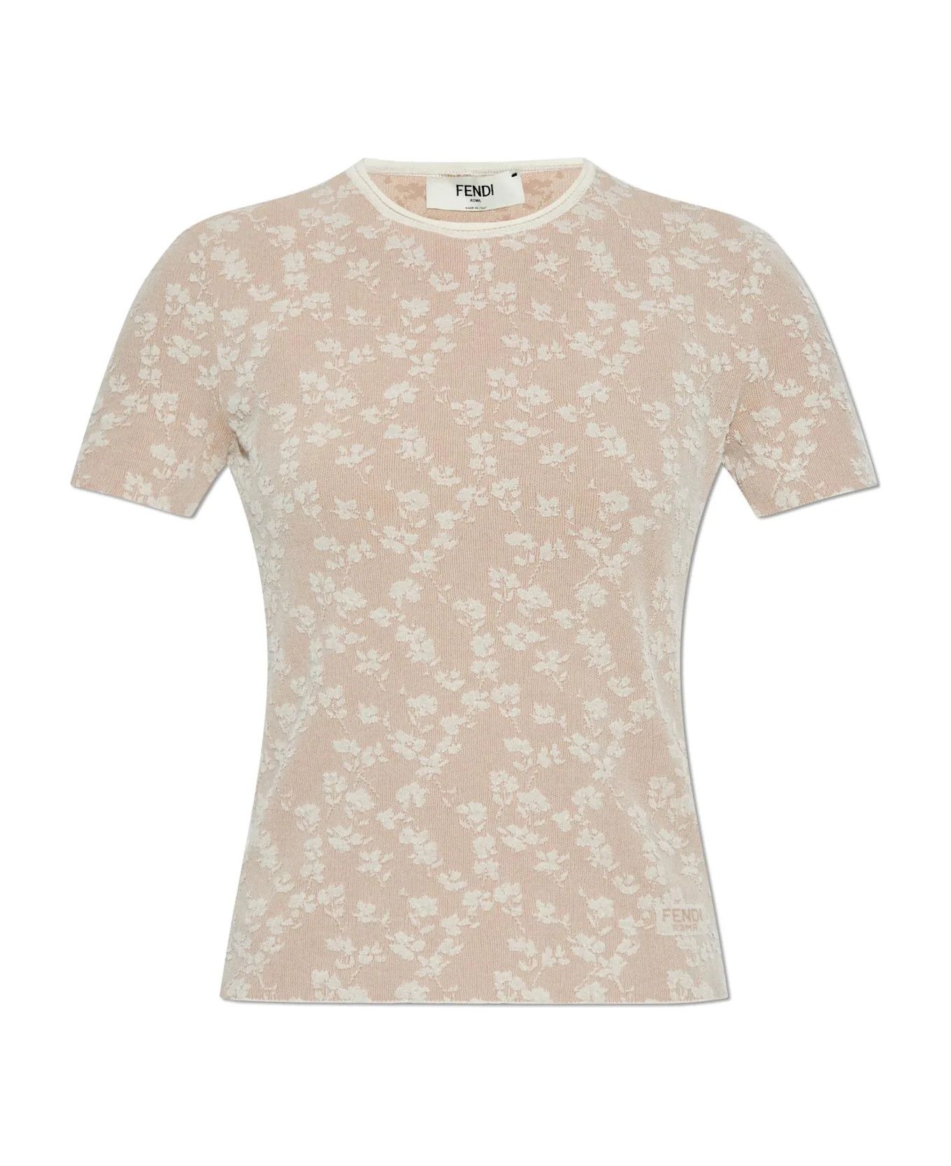 Fendi o1s1wg110326 T-Shirt in Beige/White Size L / US 10 / IT 46 - 1 Thumbnail
