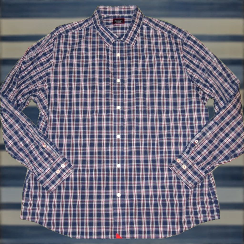 UNTUCKit UNTUCKIT Blue Plaid Long Sleeve Button Down Wrinkle Free Shirt XXL Mens Shirt XS-XXL Size US XXL / EU 58 / 5 - 1 Thumbnail