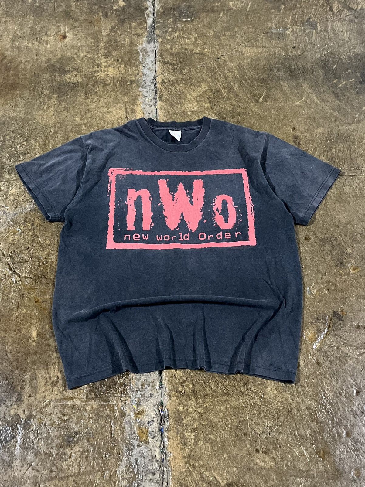 Vintage 90s New World Order WWF Wrestling Logo Tee Shirt