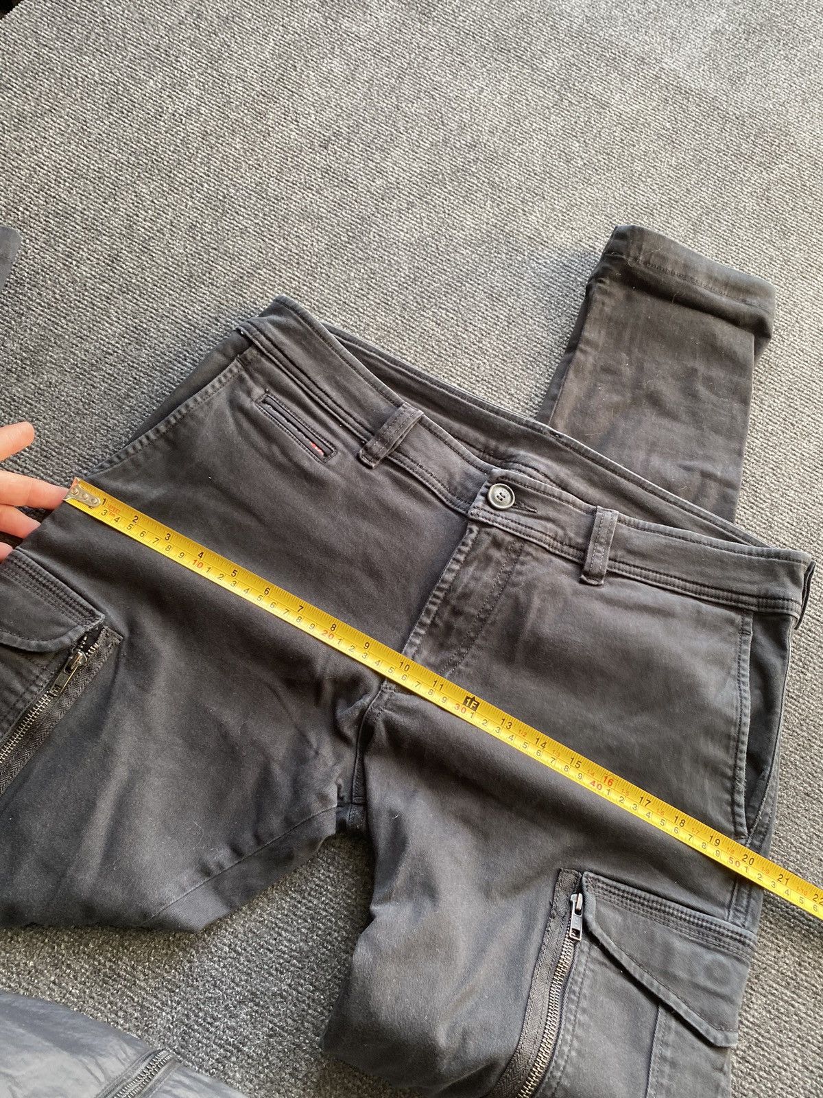 Diesel 🔥Opium Punk Diesel cargo black faded opium pants Size US 33 - 6 Thumbnail