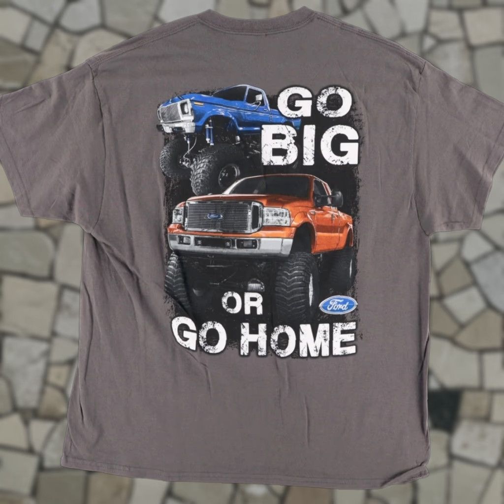Gildan Gildan Ford Go Big or Go Home Solid T-Shirt Gray Men's 2XL Size US XXL / EU 58 / 5 - 1 Thumbnail