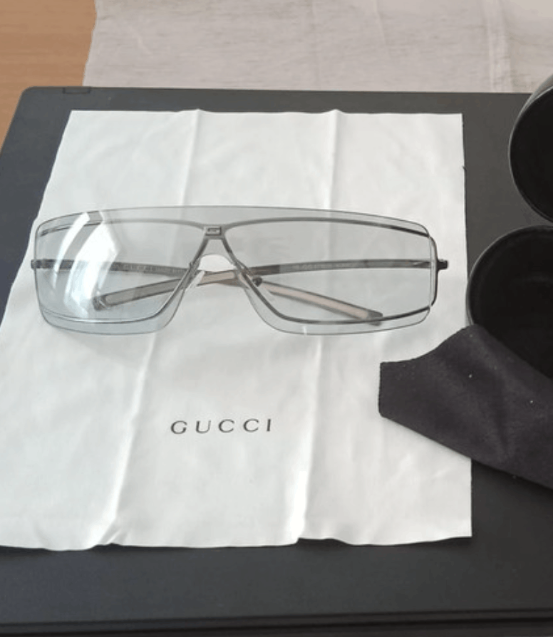 Gucci Gucci Sunglasses 1710/S Mask Logo Shield Sport Vintage Size ONE SIZE - 6 Thumbnail