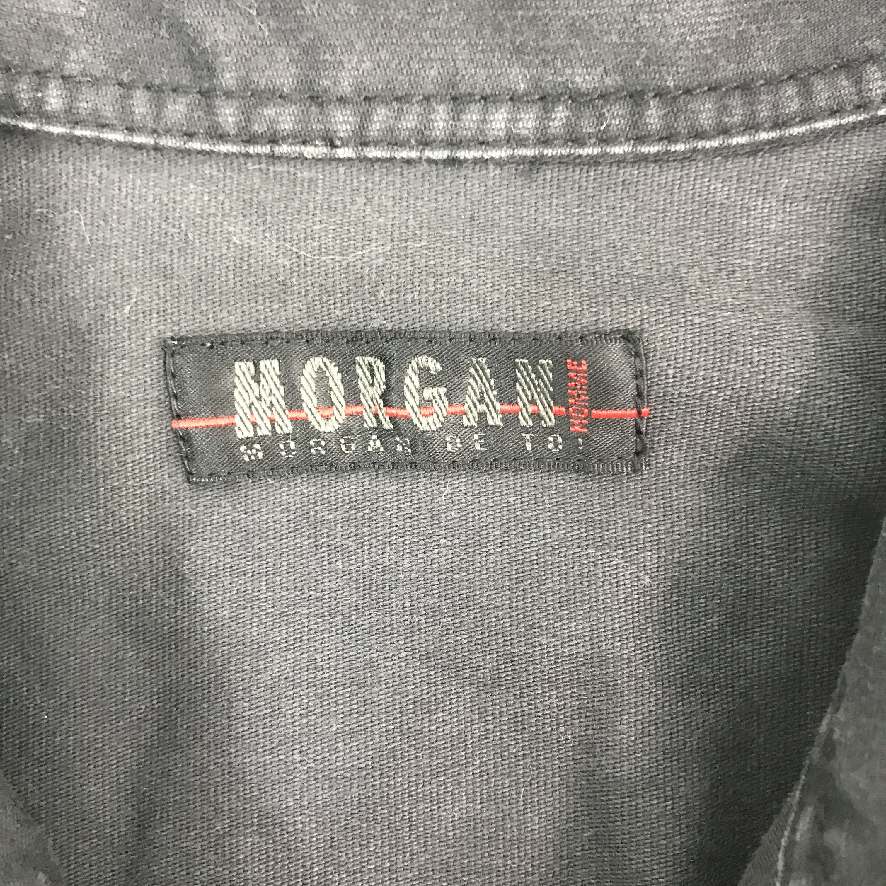 Japanese Brand × Morgan Homme × Vintage Vintage Morgan Homme Black punk Snap Button Shirt Size US M / EU 48-50 / 2 - 9 Thumbnail