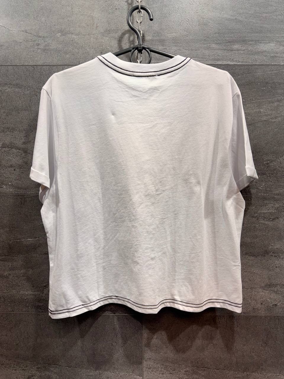 True Religion True Religion White Cropped T-Shirt Big Logo Stitch Front Size S / US 4 / IT 40 - 13 Thumbnail