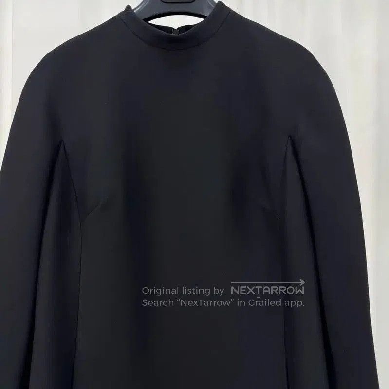 Valentino Valentino Black Wool Blend Long Sleeve Dress . Size L / US 10 / IT 46 - 3 Thumbnail