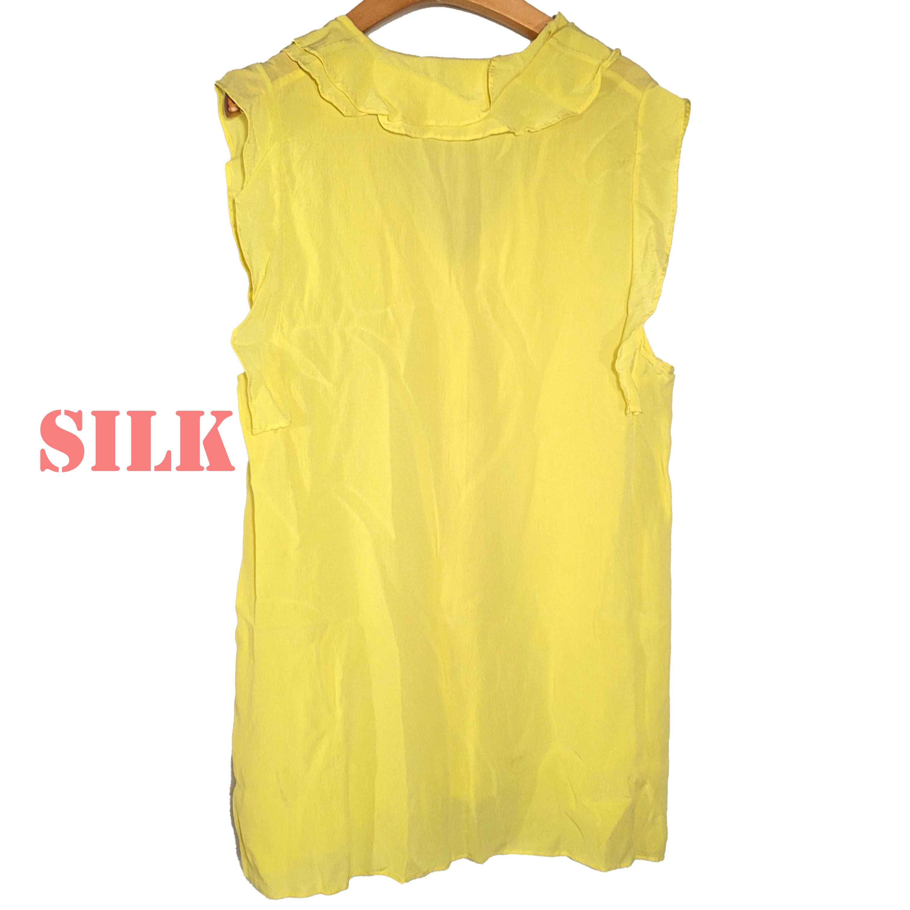 Other Women's 100% Silk Size M Sleeveless Tank Top SCK255 Size M / US 6-8 / IT 42-44 - 3 Thumbnail