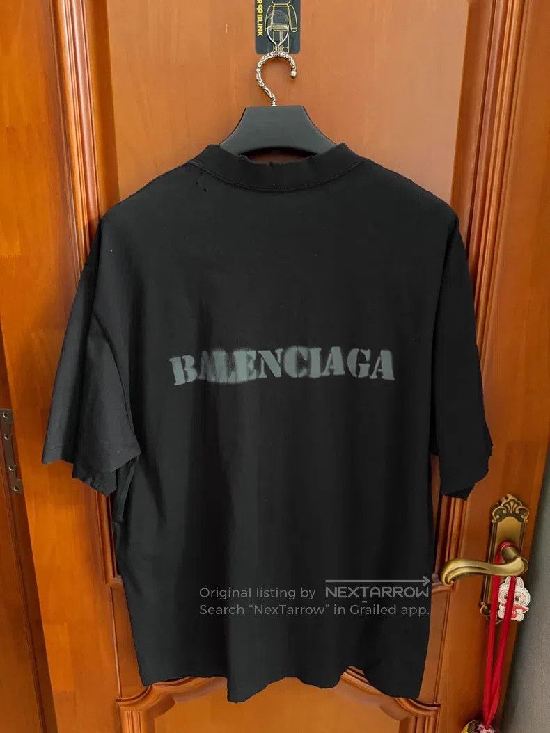 Balenciaga Balenciaga Faded Logo Short Sleeve Size US L / EU 52-54 / 3 - 2 Thumbnail