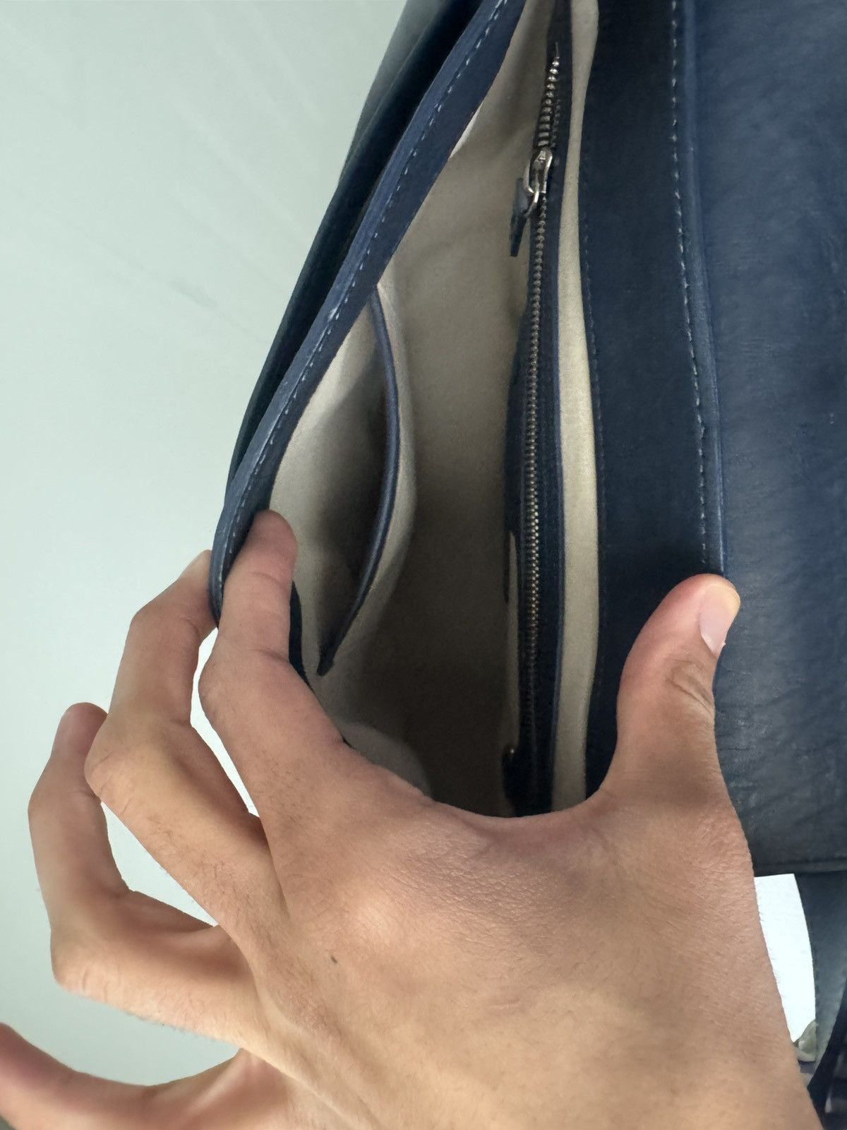 Shinola Shinola Blue Leather Shoulder Messenger Flap Bag Size ONE SIZE - 21 Thumbnail